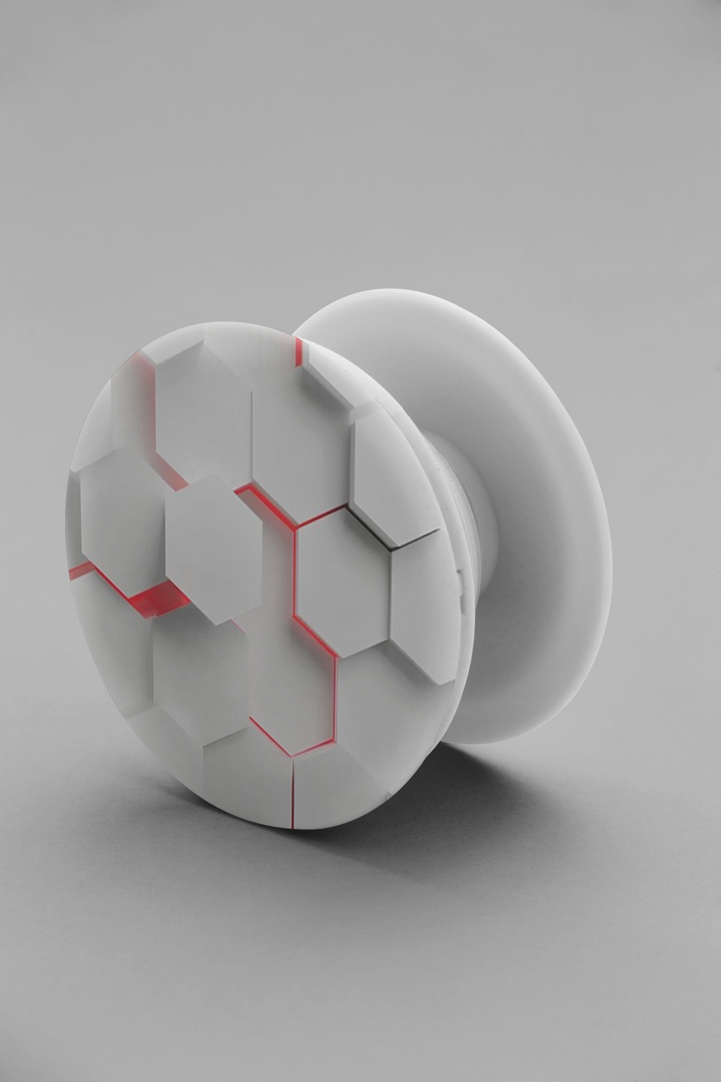 Pastel White Hex Prism Phone Cover