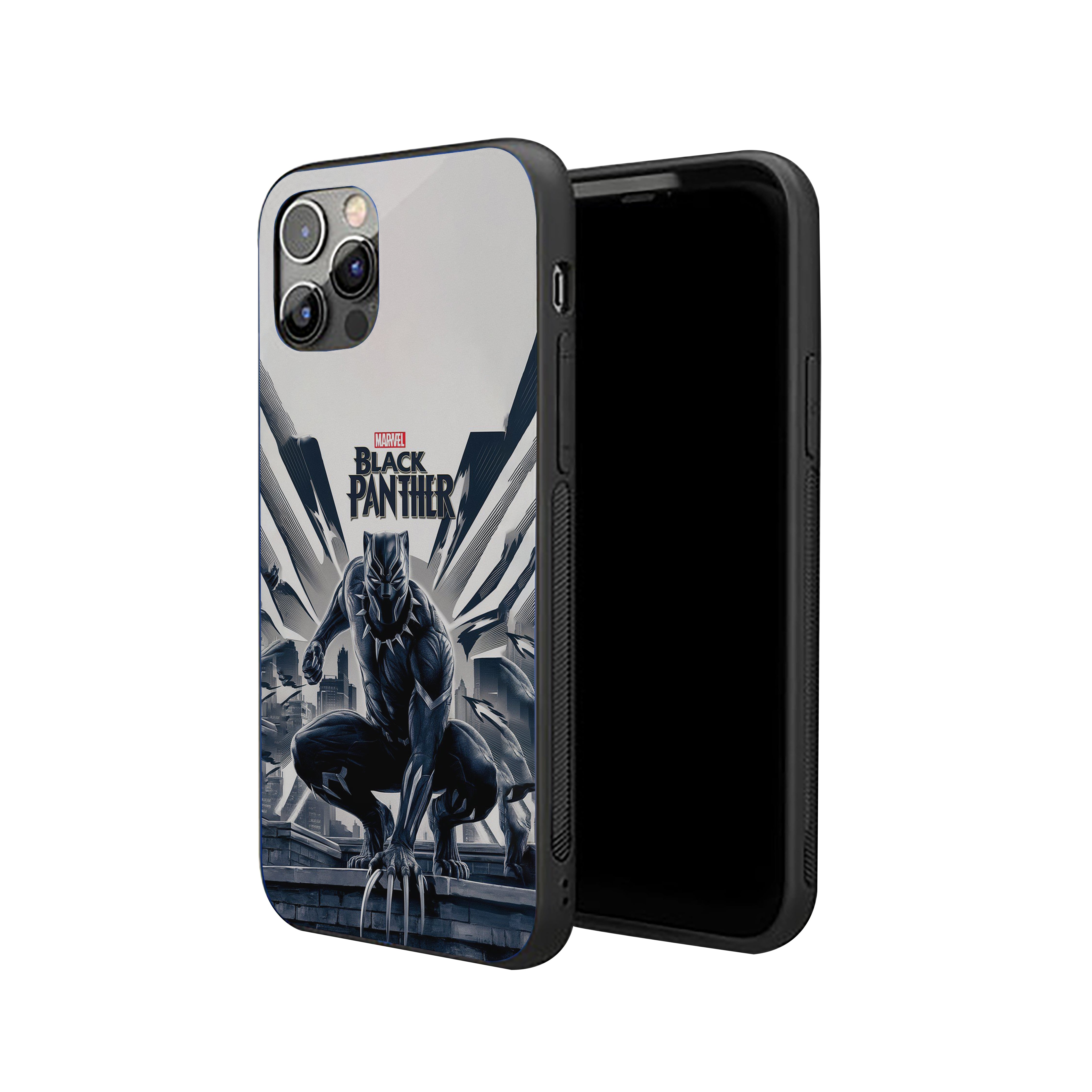 Wakandan Shadowstrike Black Panther Silicone Armored Phone Case