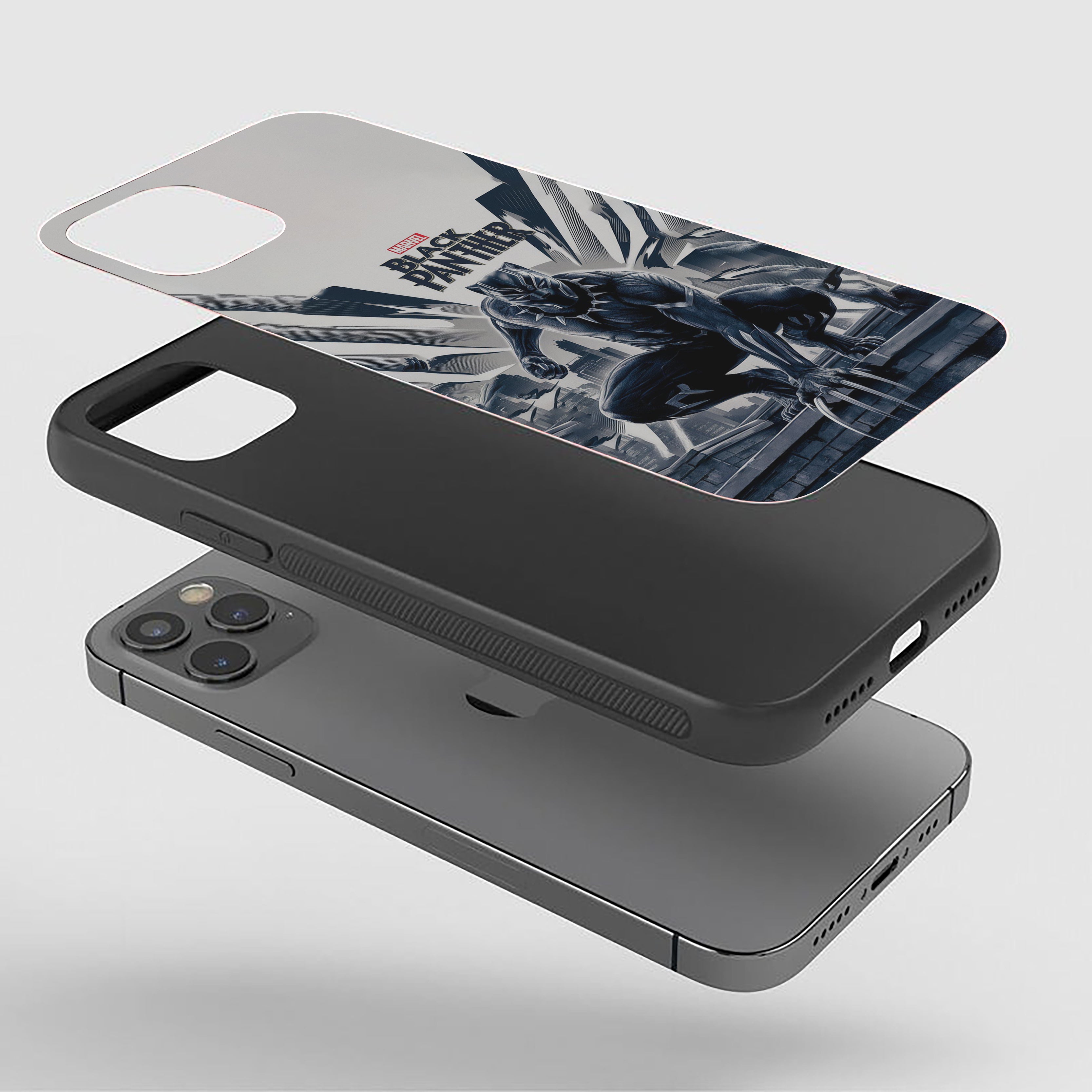 Wakandan Shadowstrike Black Panther Silicone Armored Phone Case