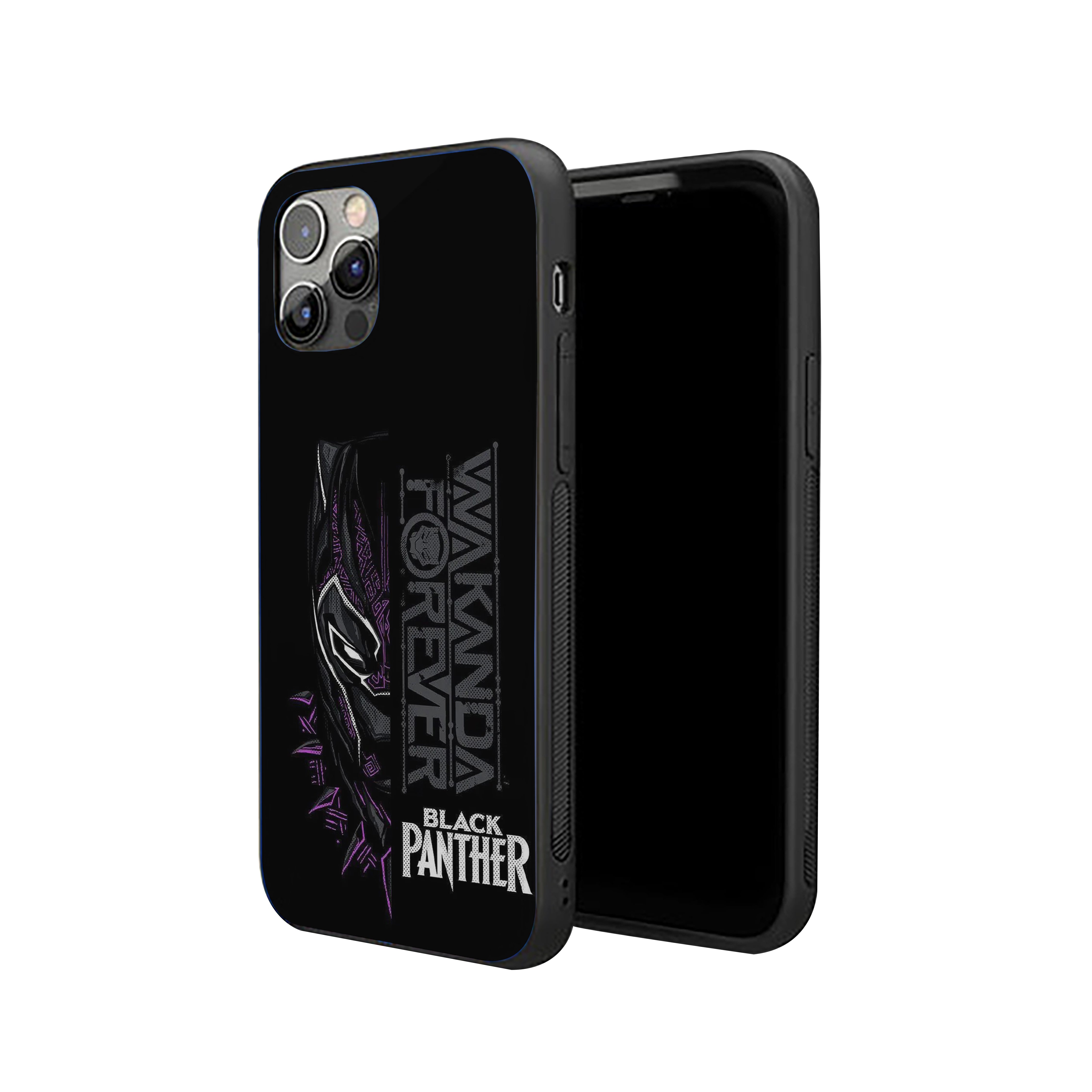 Wakandan Shadow Black Panther Silicone Armored Phone Case