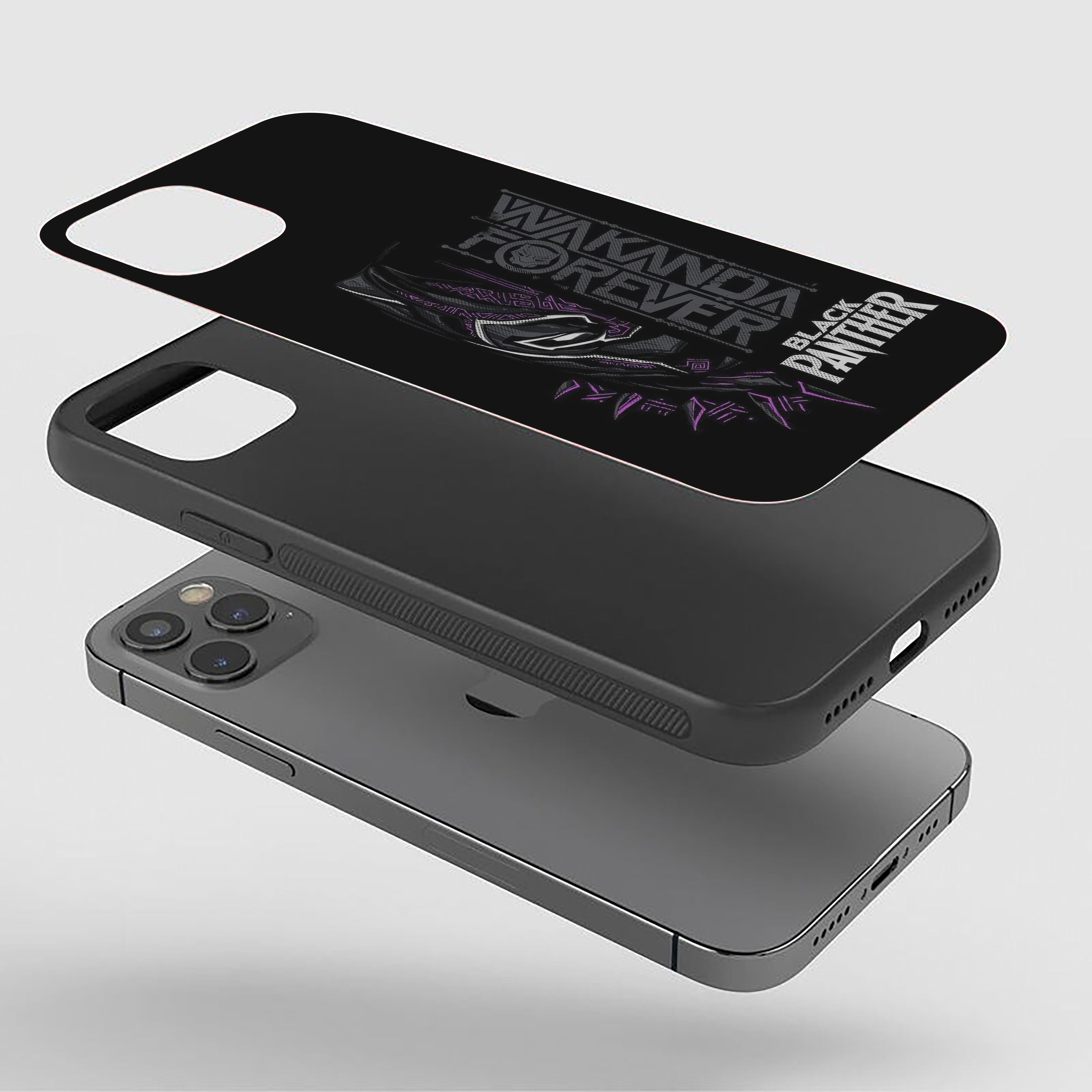Wakandan Shadow Black Panther Silicone Armored Phone Case