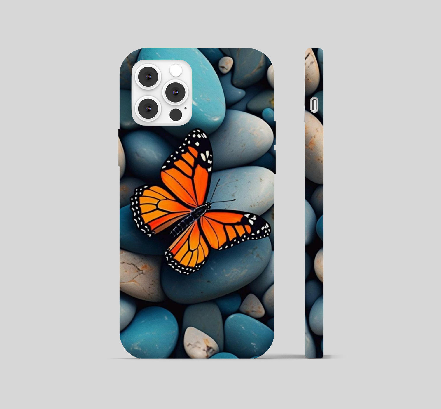 Butterfly Multi Colour Stone Theme Phone Cover