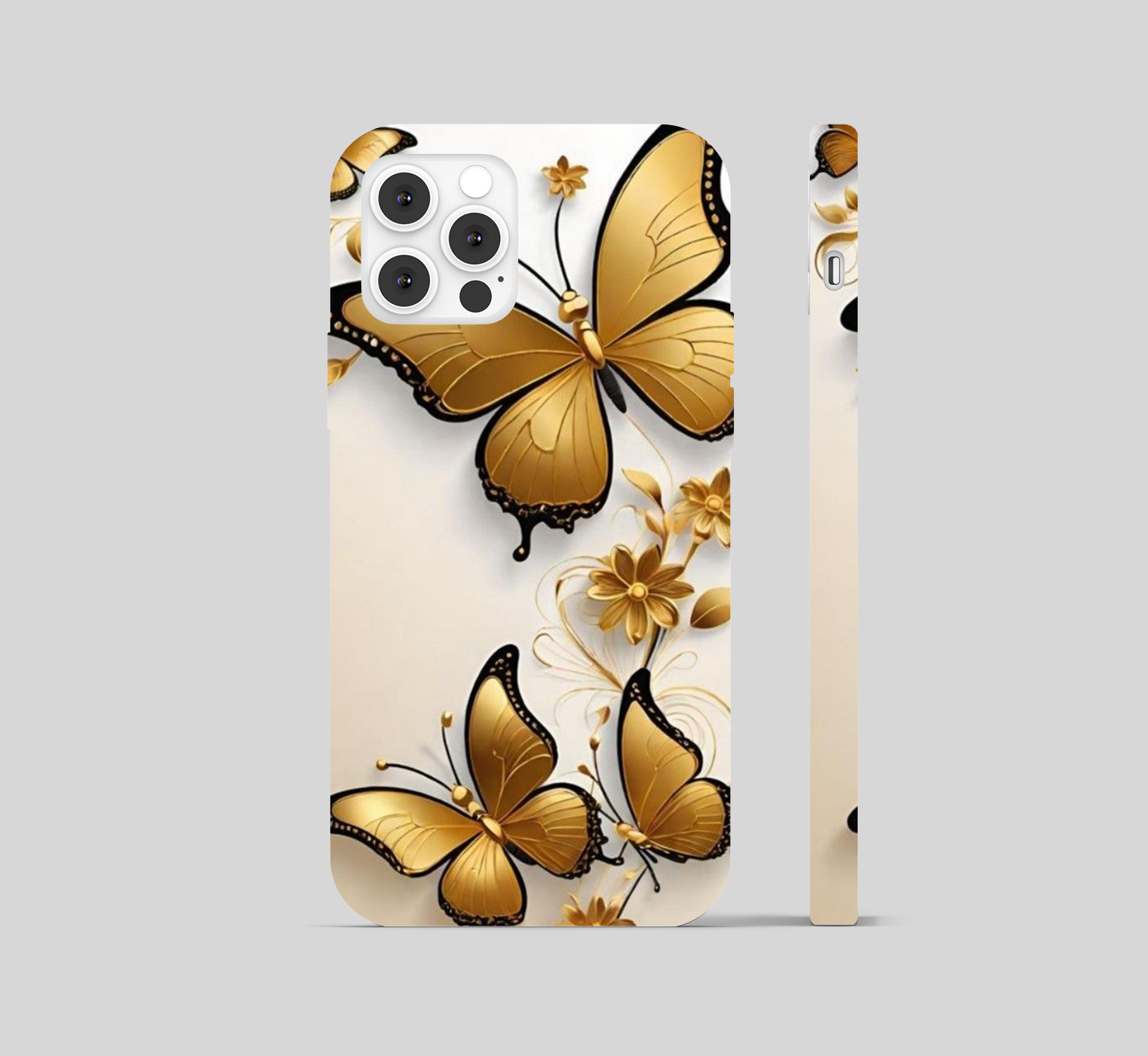 Butterfly Golden Colour Phone Cover