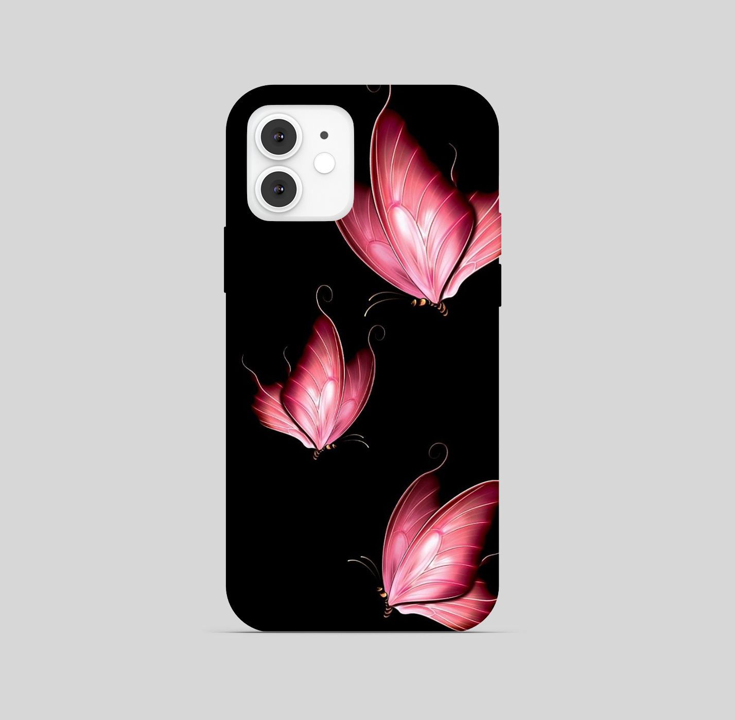 Butterfly Black Colour Theme Phone Cover