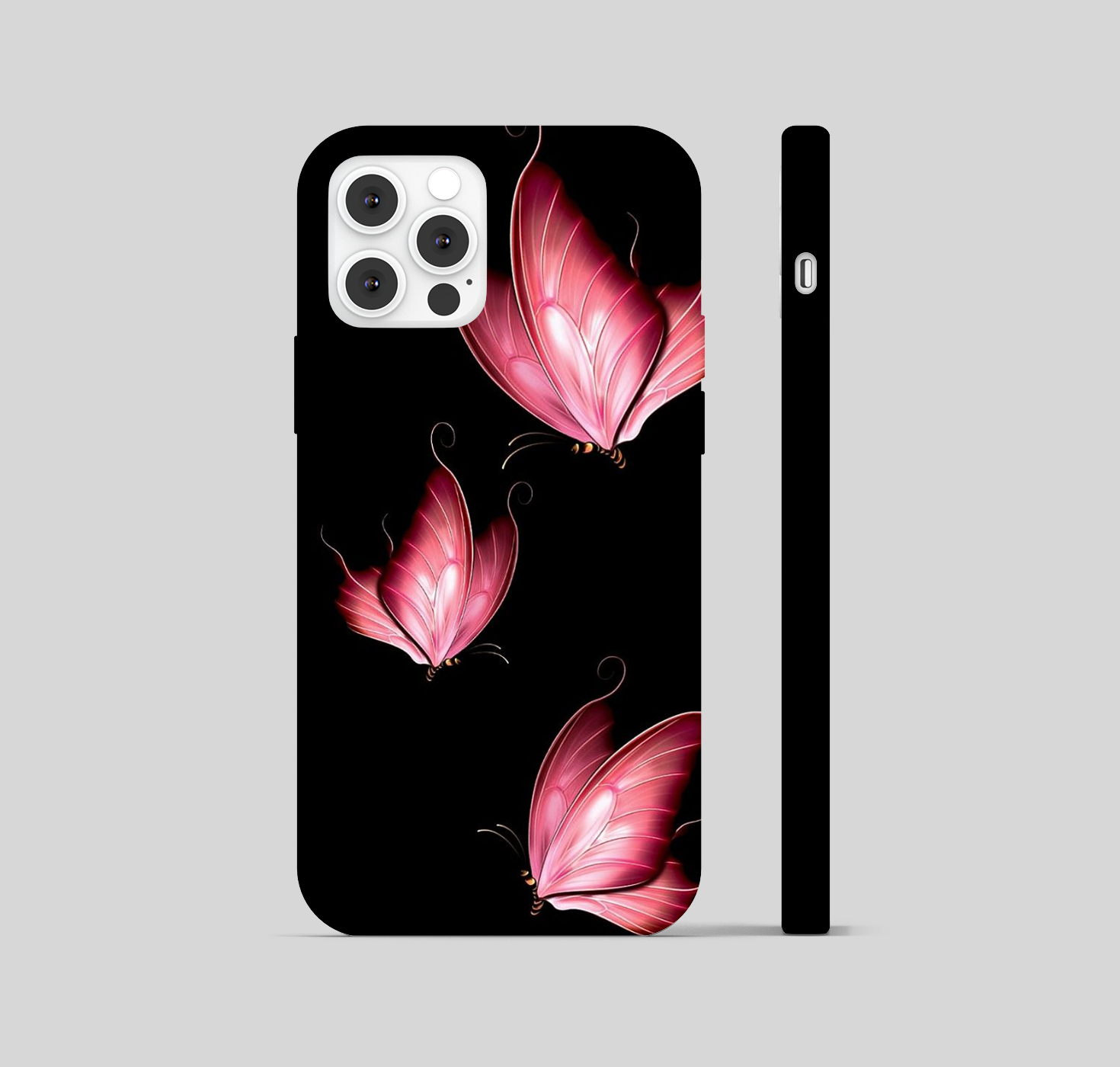 Butterfly Black Colour Theme Phone Cover