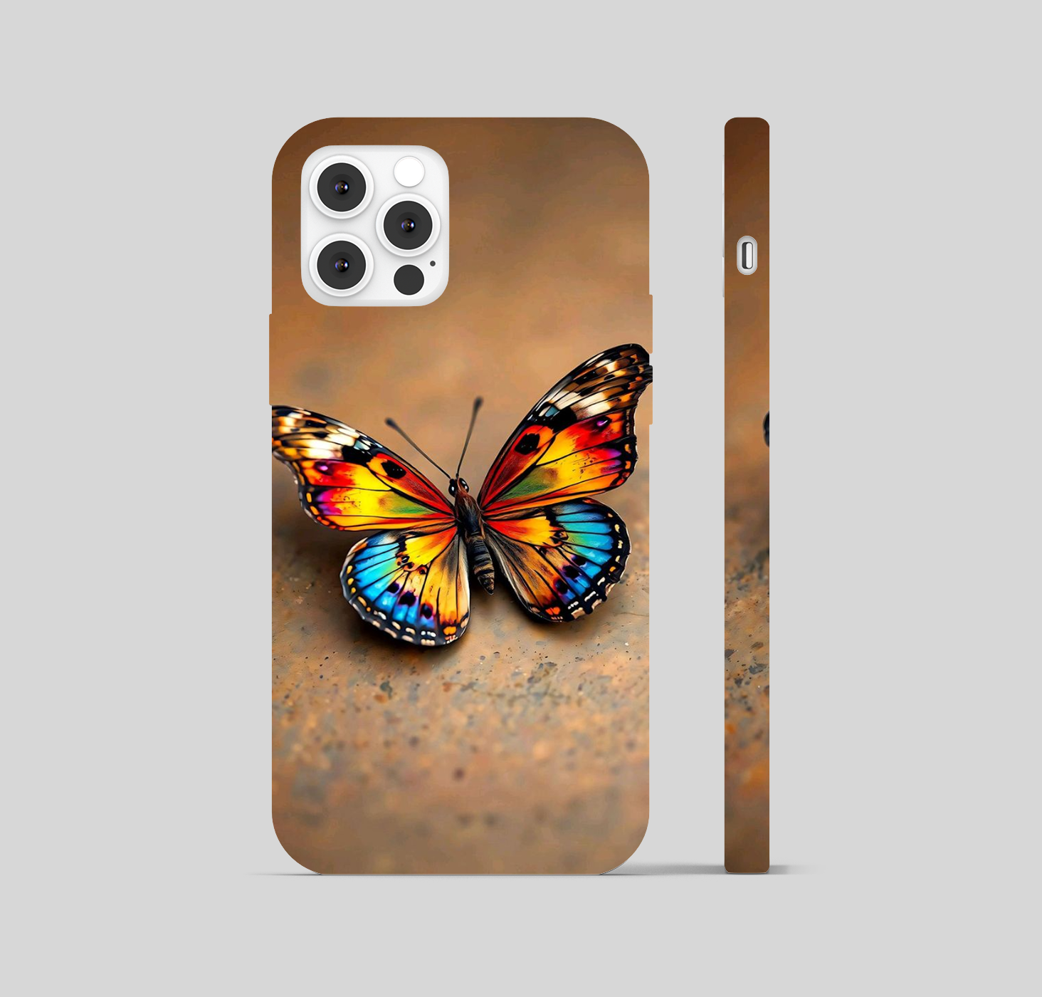 Butterfly With Brown Theme Phone Cover