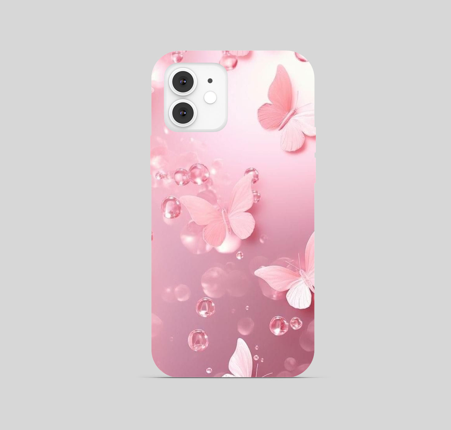 Pink Butterfly and Bubbles Phone Cover
