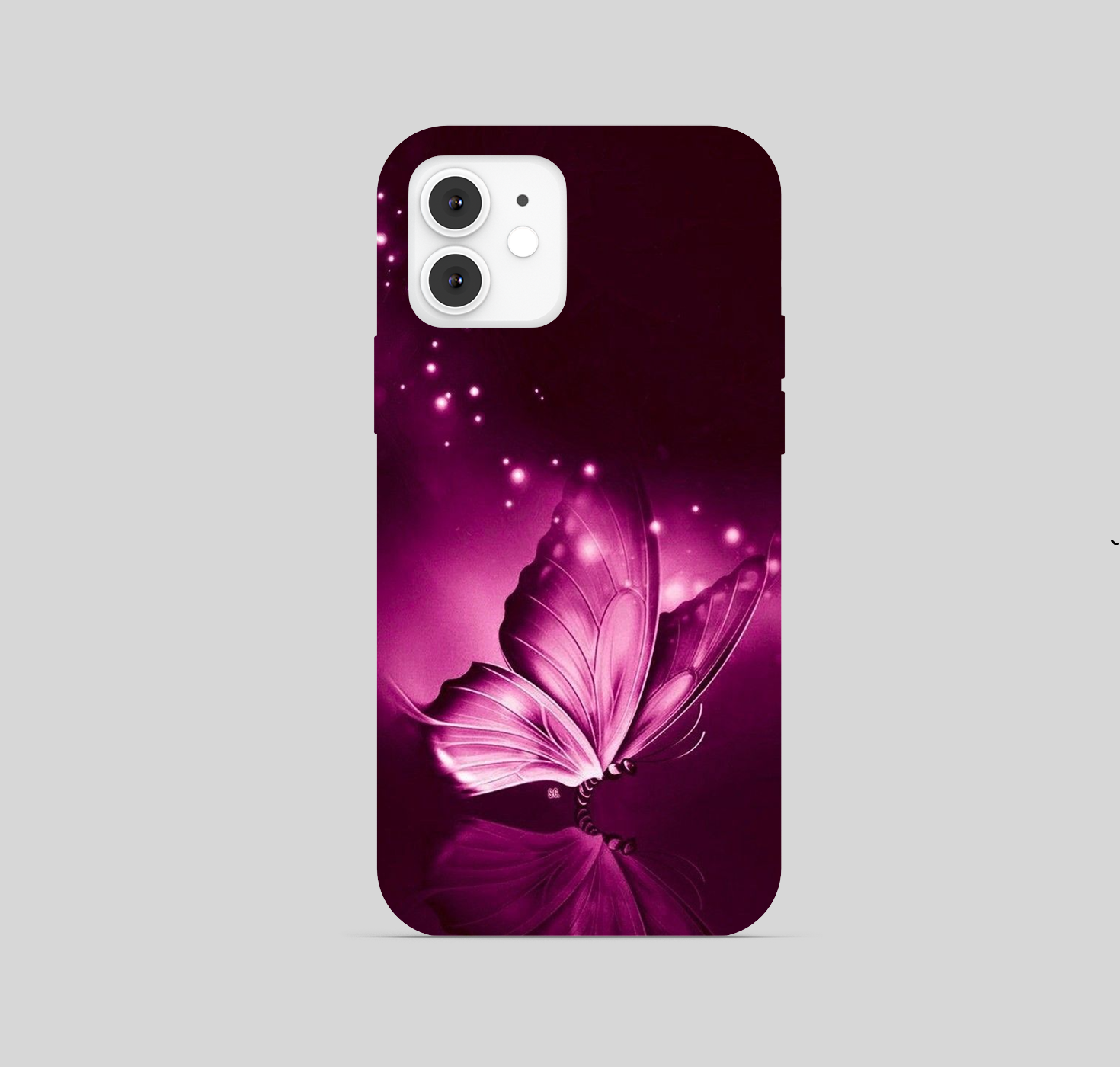 Pink Butterfly with sparkling elements Phone Cover