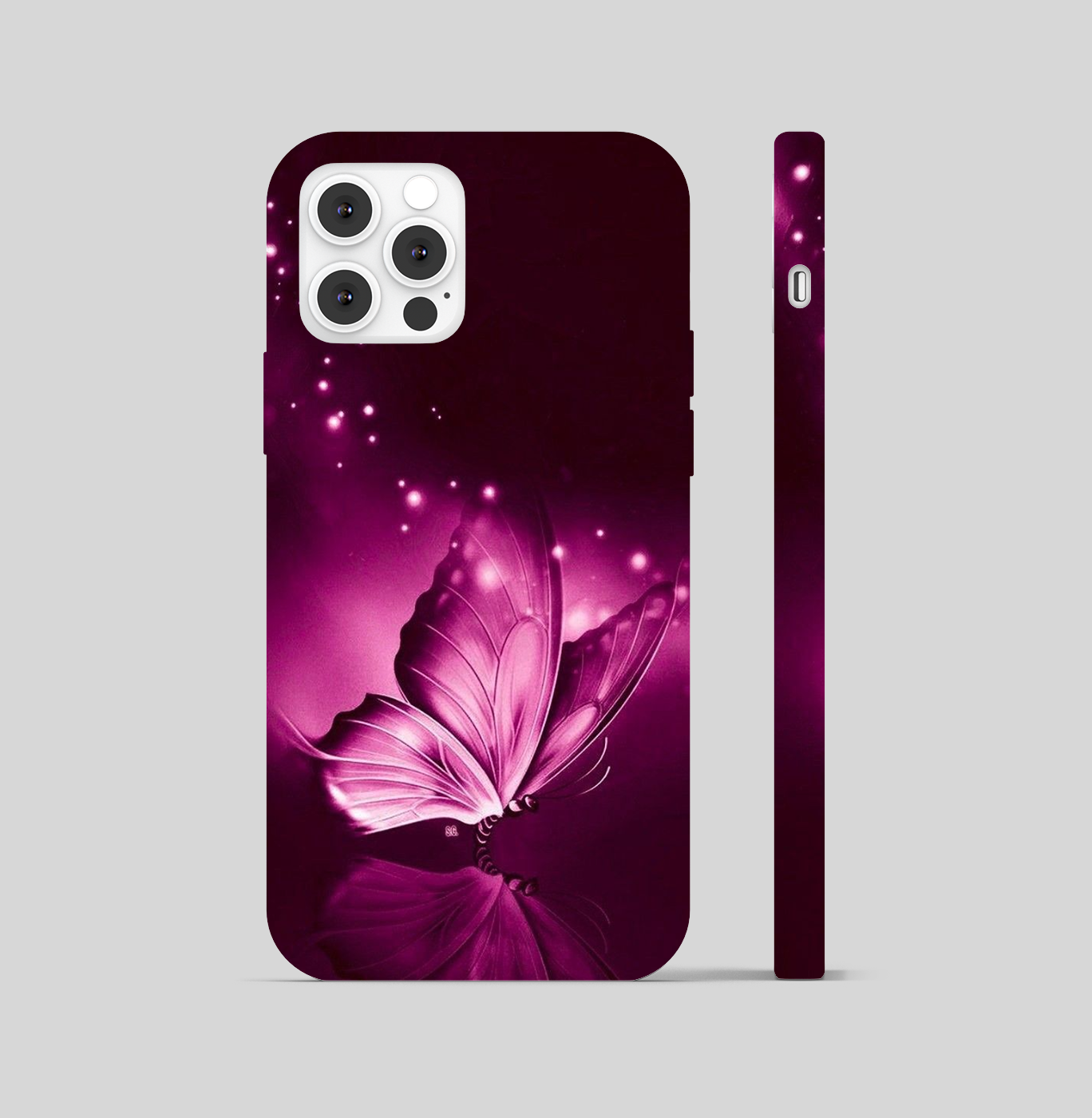 Pink Butterfly with sparkling elements Phone Cover