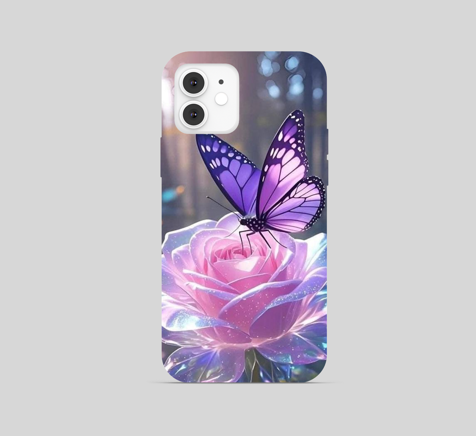Purple Butterfly with Rose Phone Cover