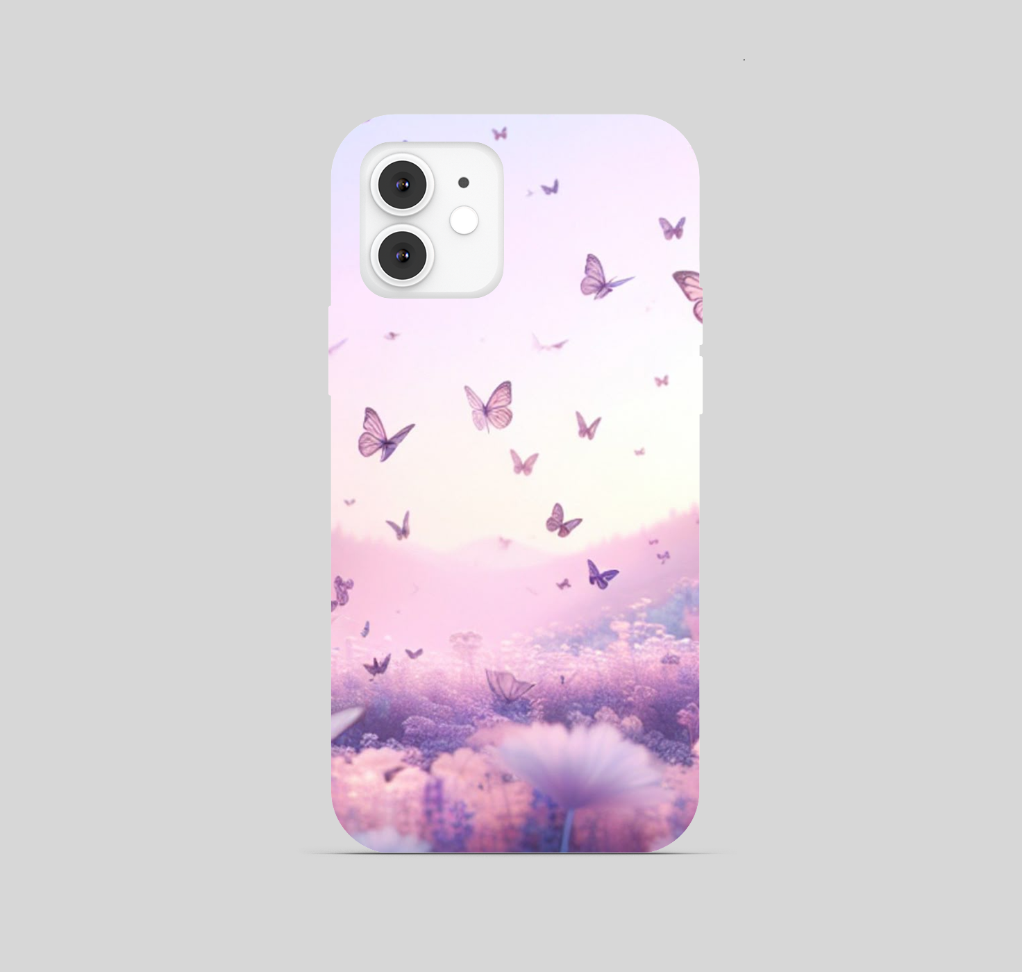 Flying Butterfly Pink Theme Phone Cover