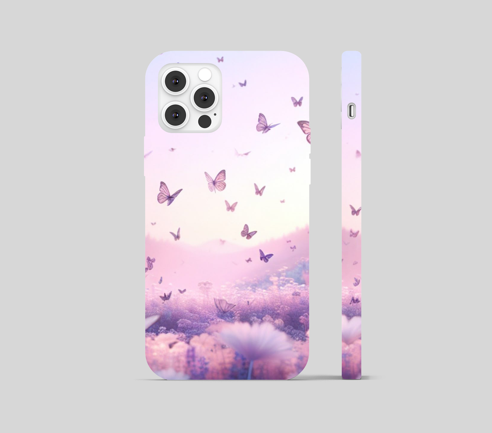 Flying Butterfly Pink Theme Phone Cover
