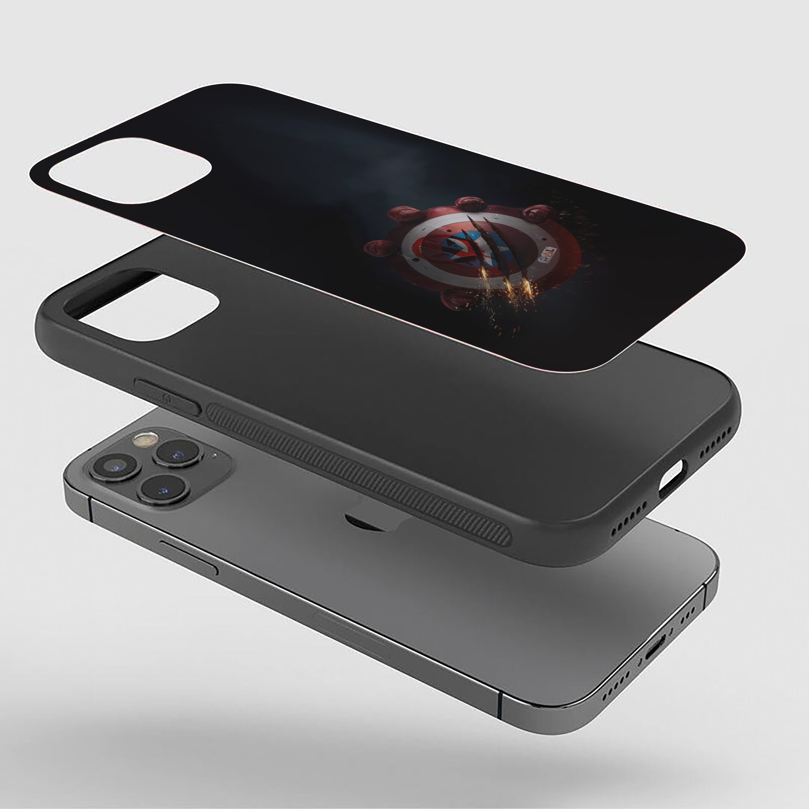 Shield of Rebellion Captain America Silicone Armored Phone Case