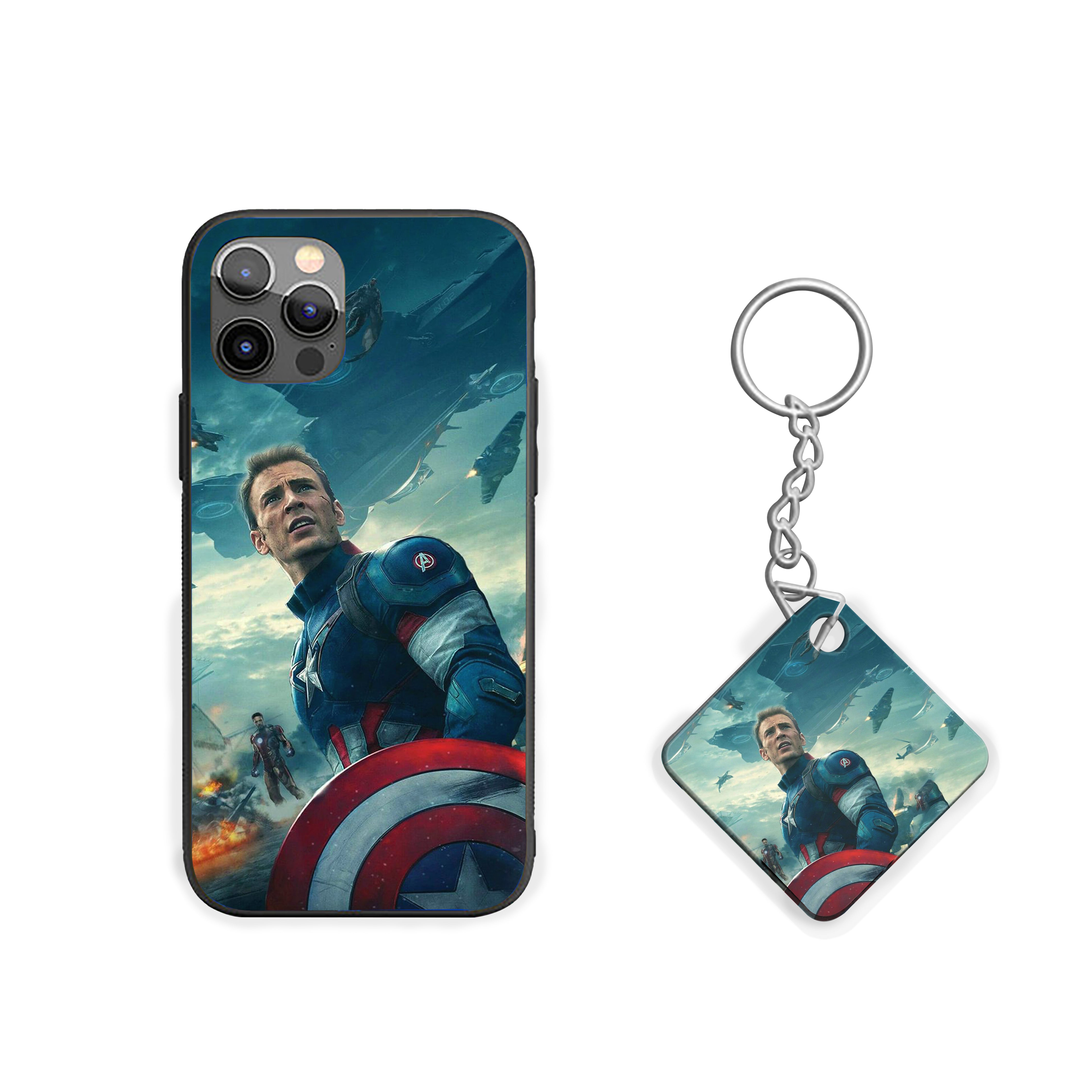Unmasked Hero Captain America Silicone Armored Phone Case