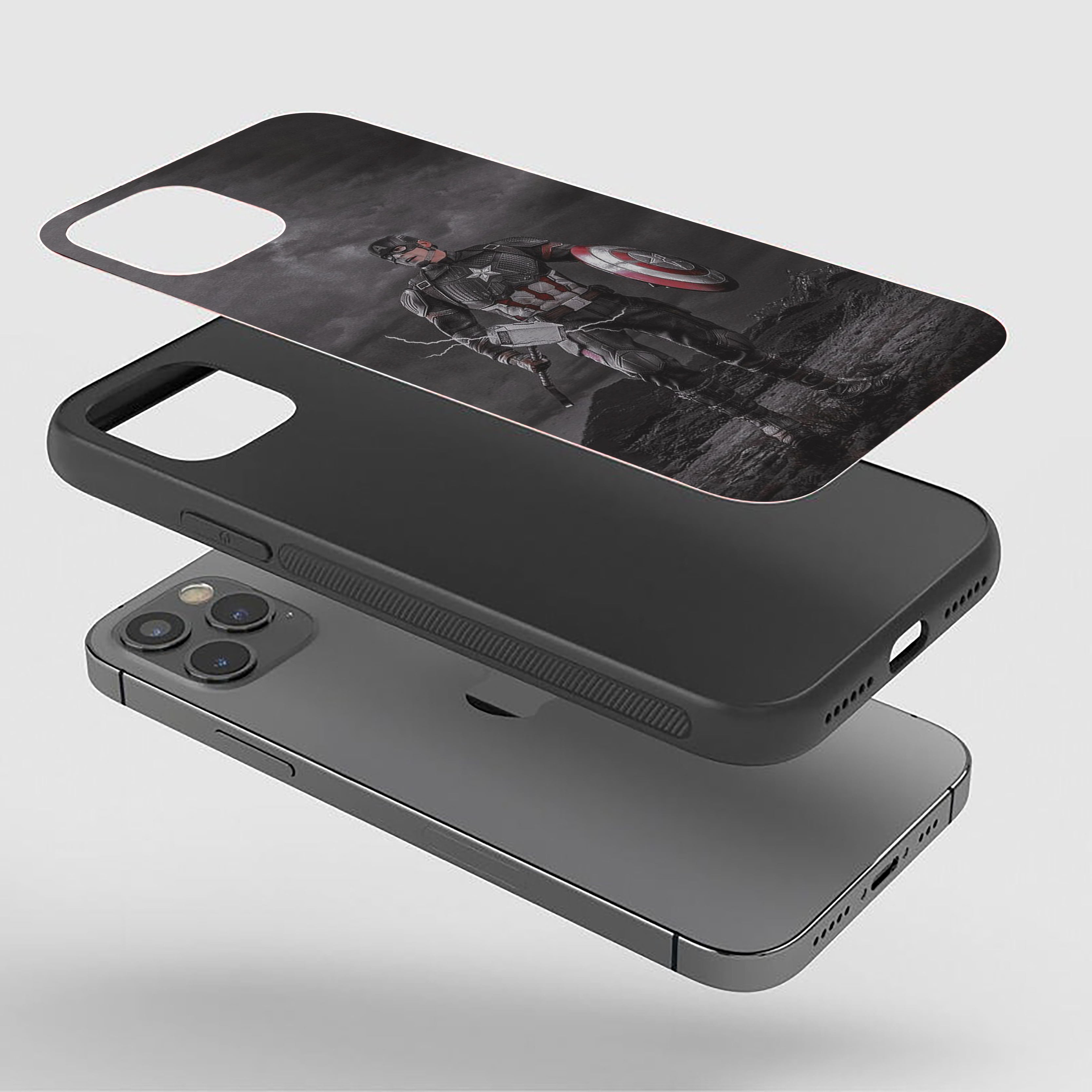 Captain America Worthy Strike Silicone Armored Phone Case