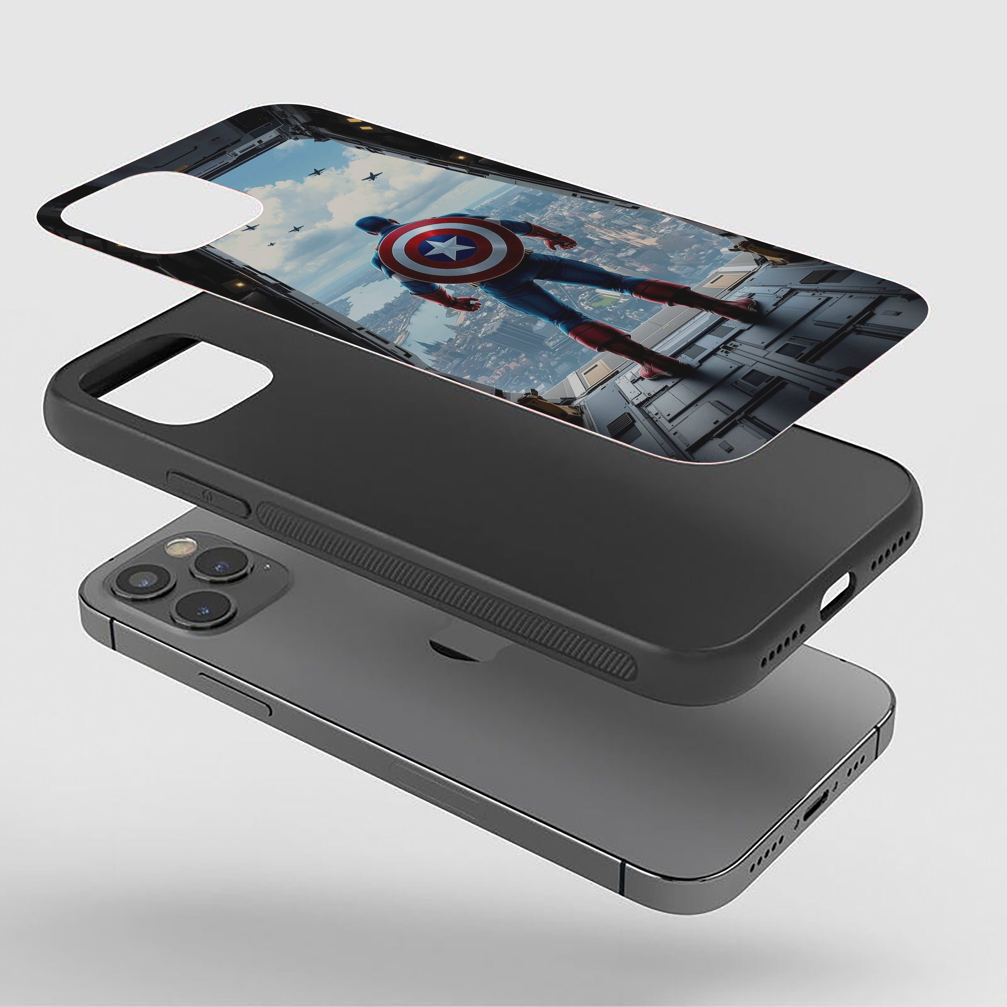 Captain America Last Stand Silicone Armored Phone Case
