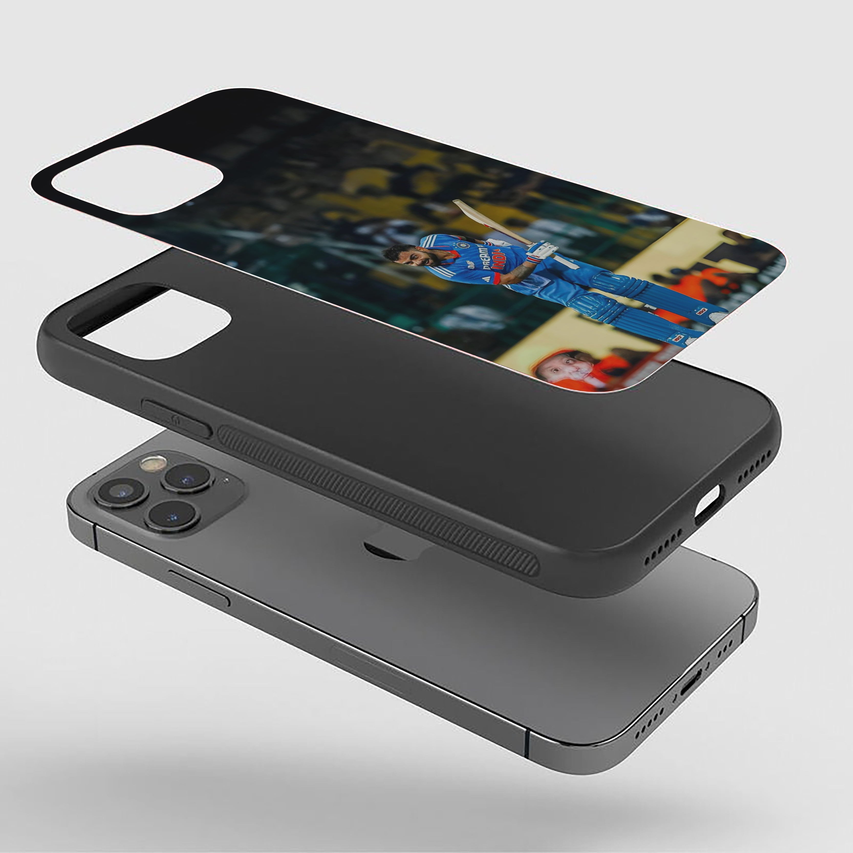Virat Kohli Iconic Century Pose Silicone Armored Phone Case 76