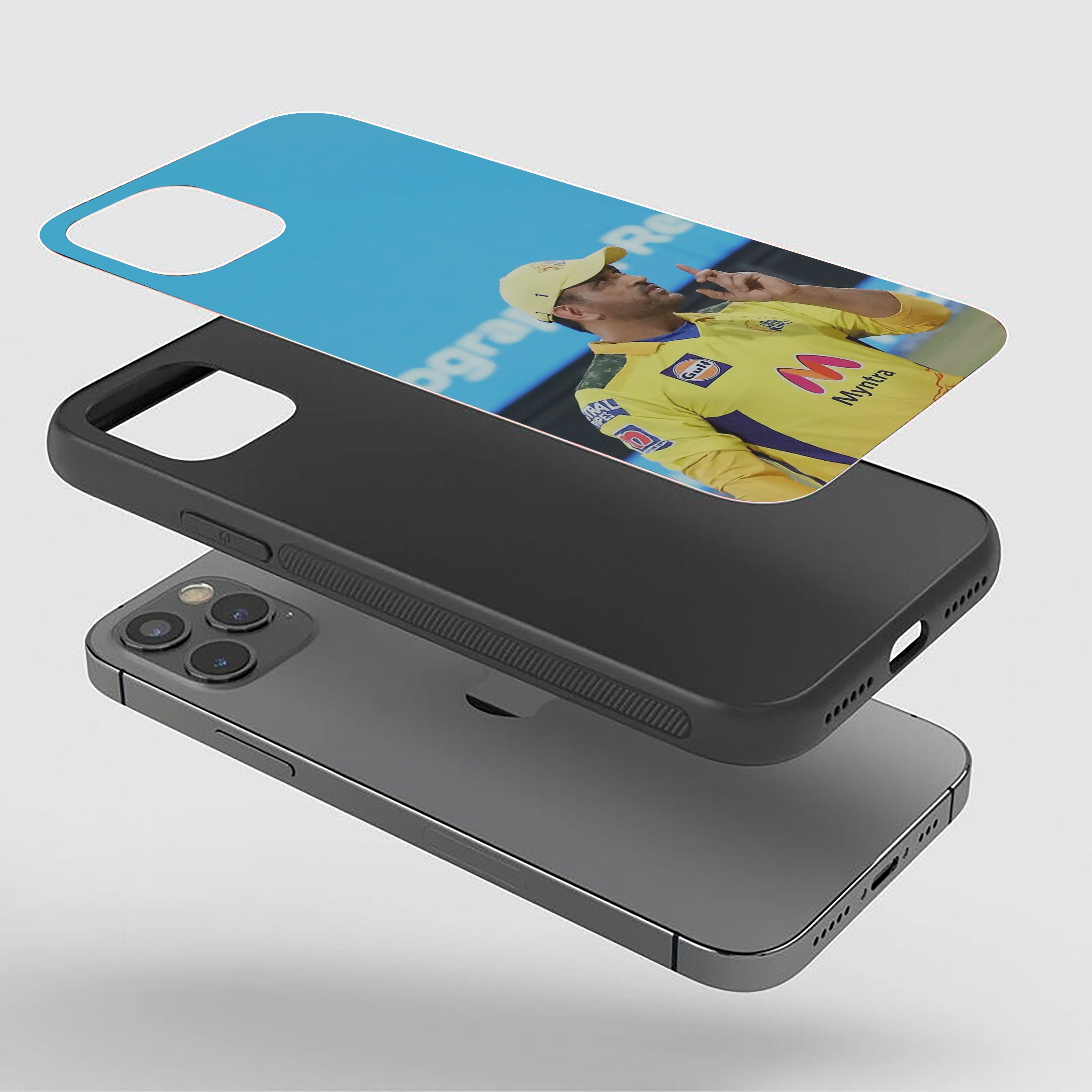 MS Dhoni CSK Edition Silicone Armored Phone Case