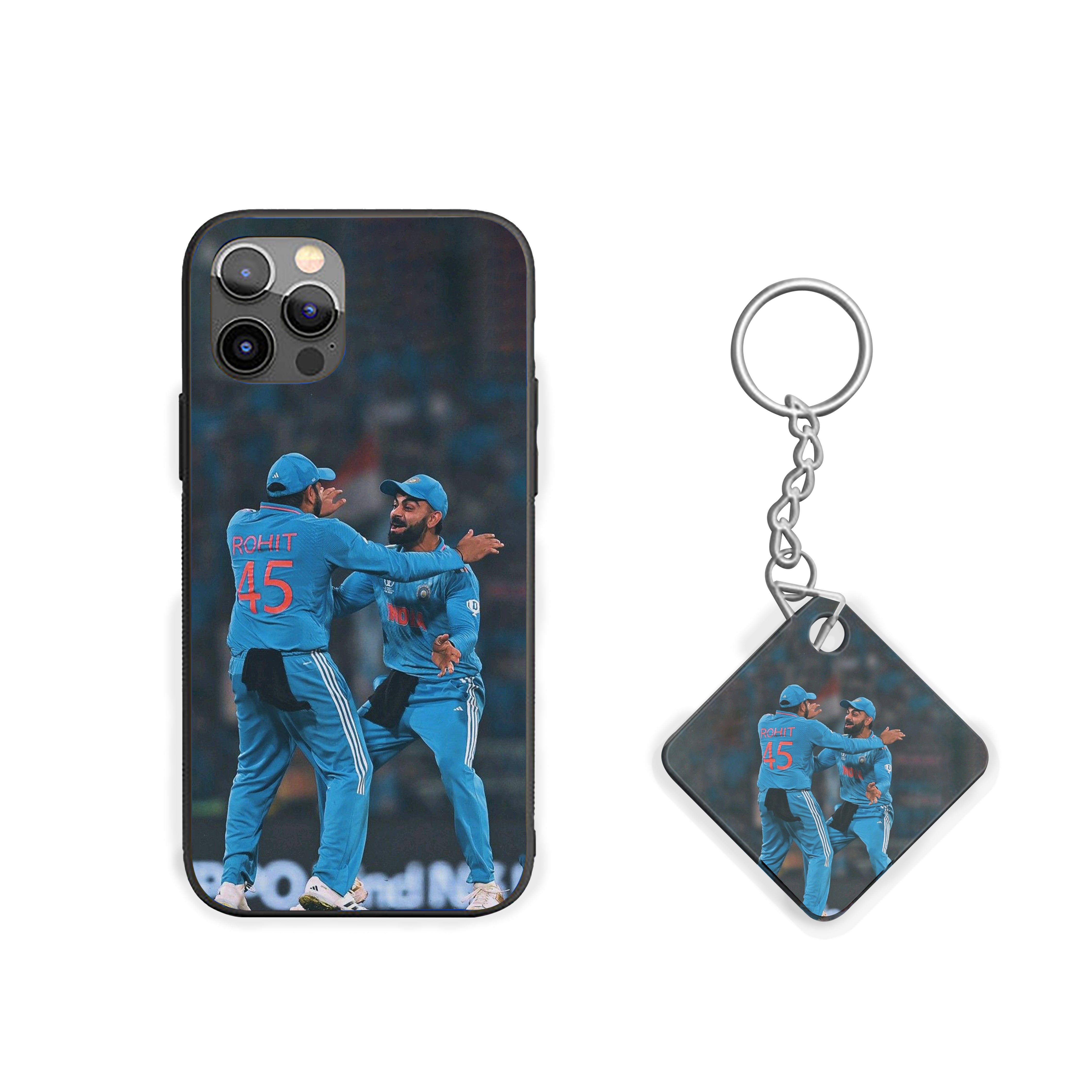 Rohit Sharma and Virat Kohli Celebration Silicone Armored Phone Case