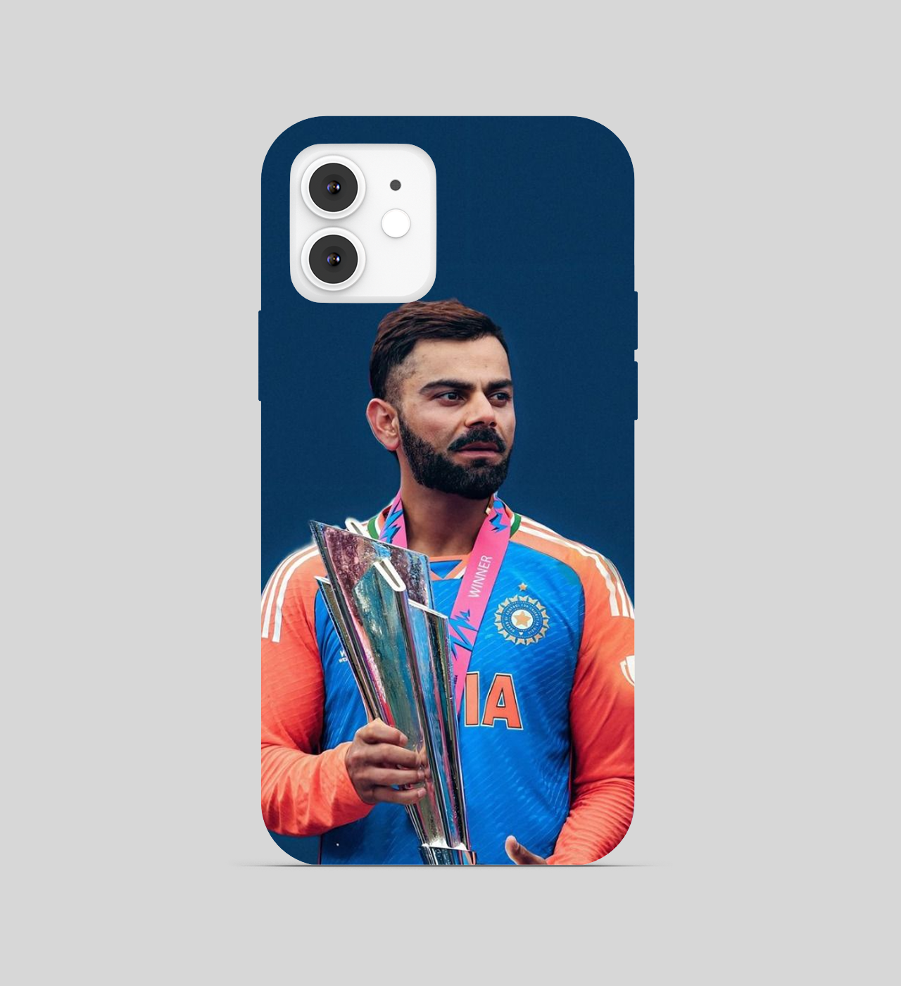Virat Kohli With Trophy Pose Cricket Phone Cover