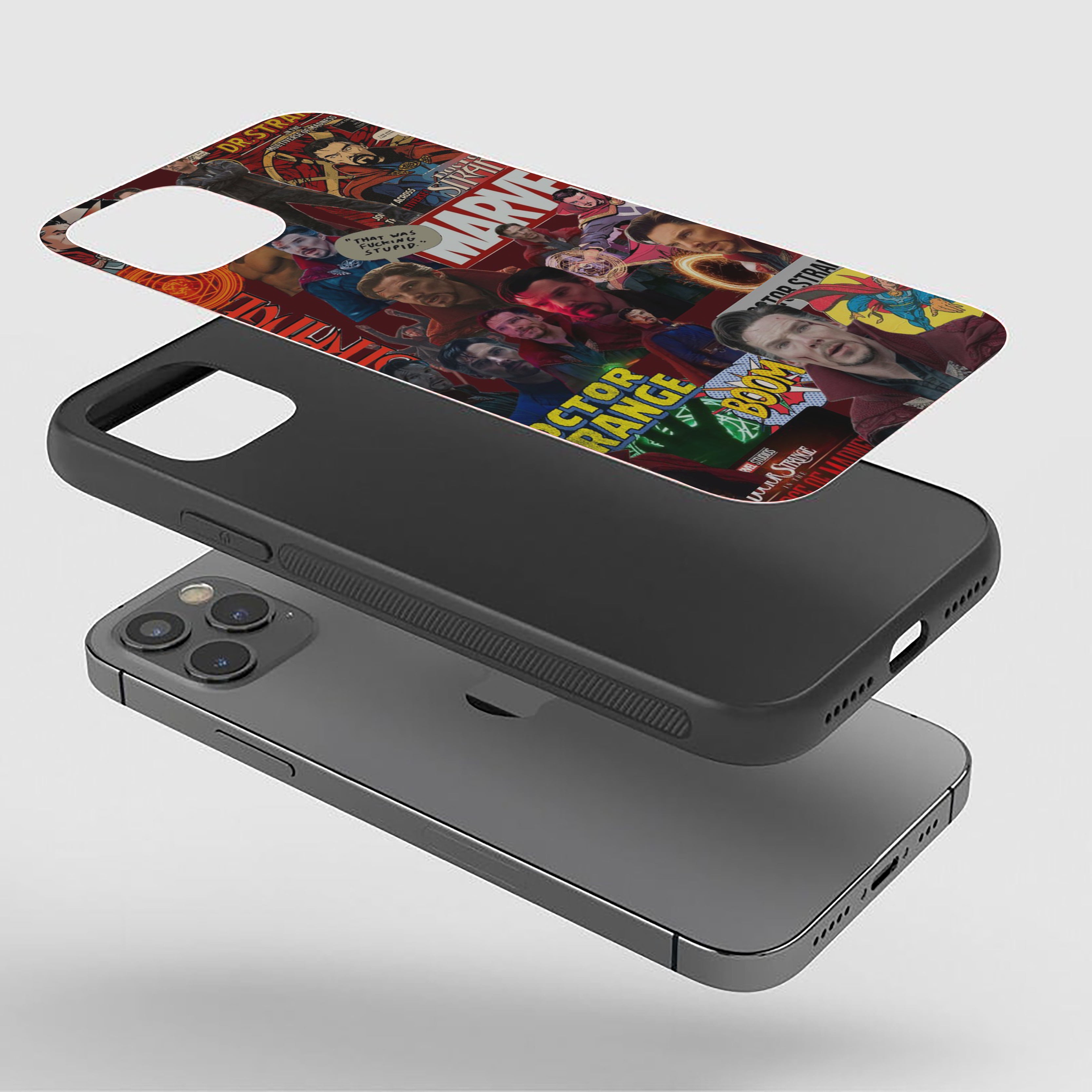 Doctor Strange Amazing Collage Silicone Armored Phone Case