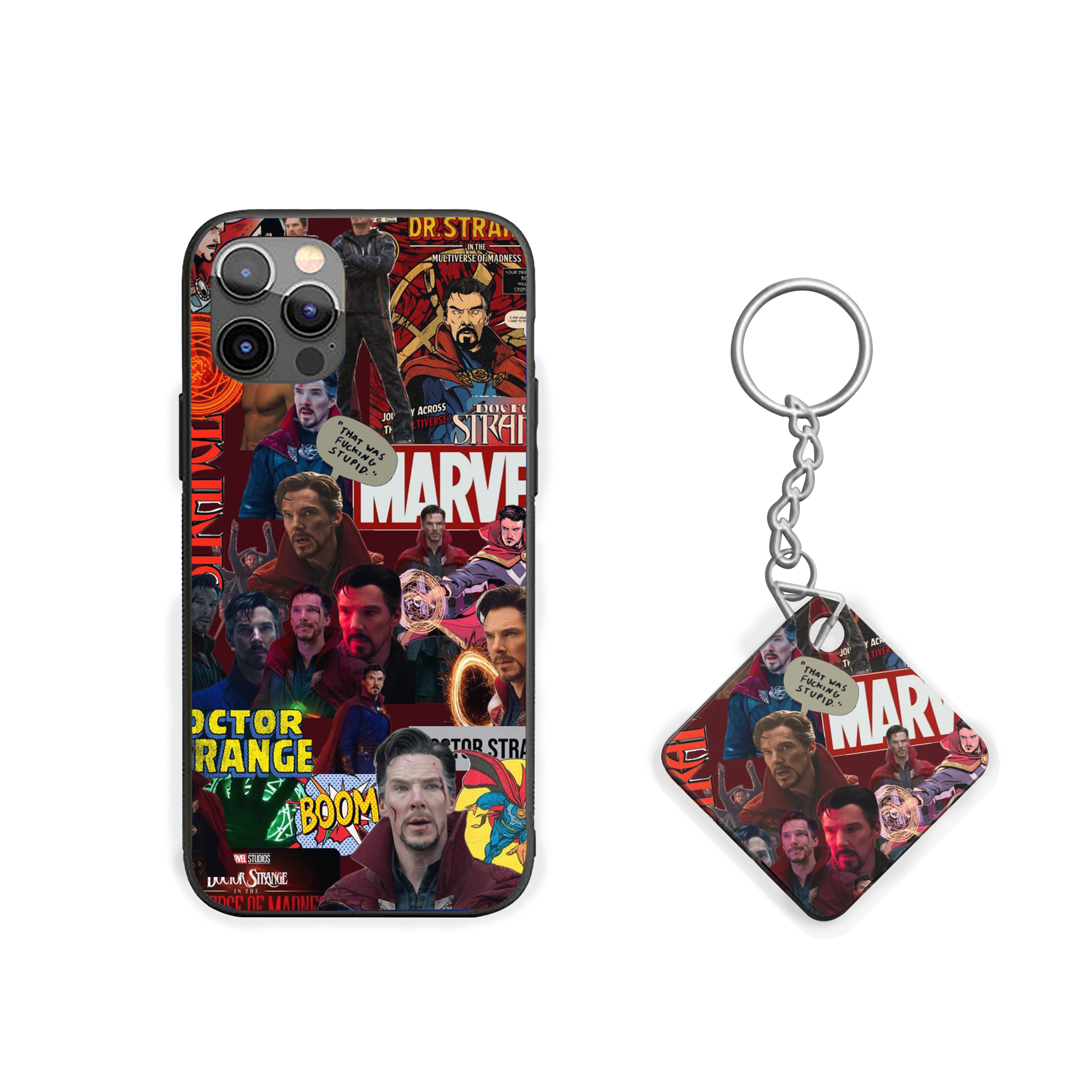 Doctor Strange Amazing Collage Silicone Armored Phone Case