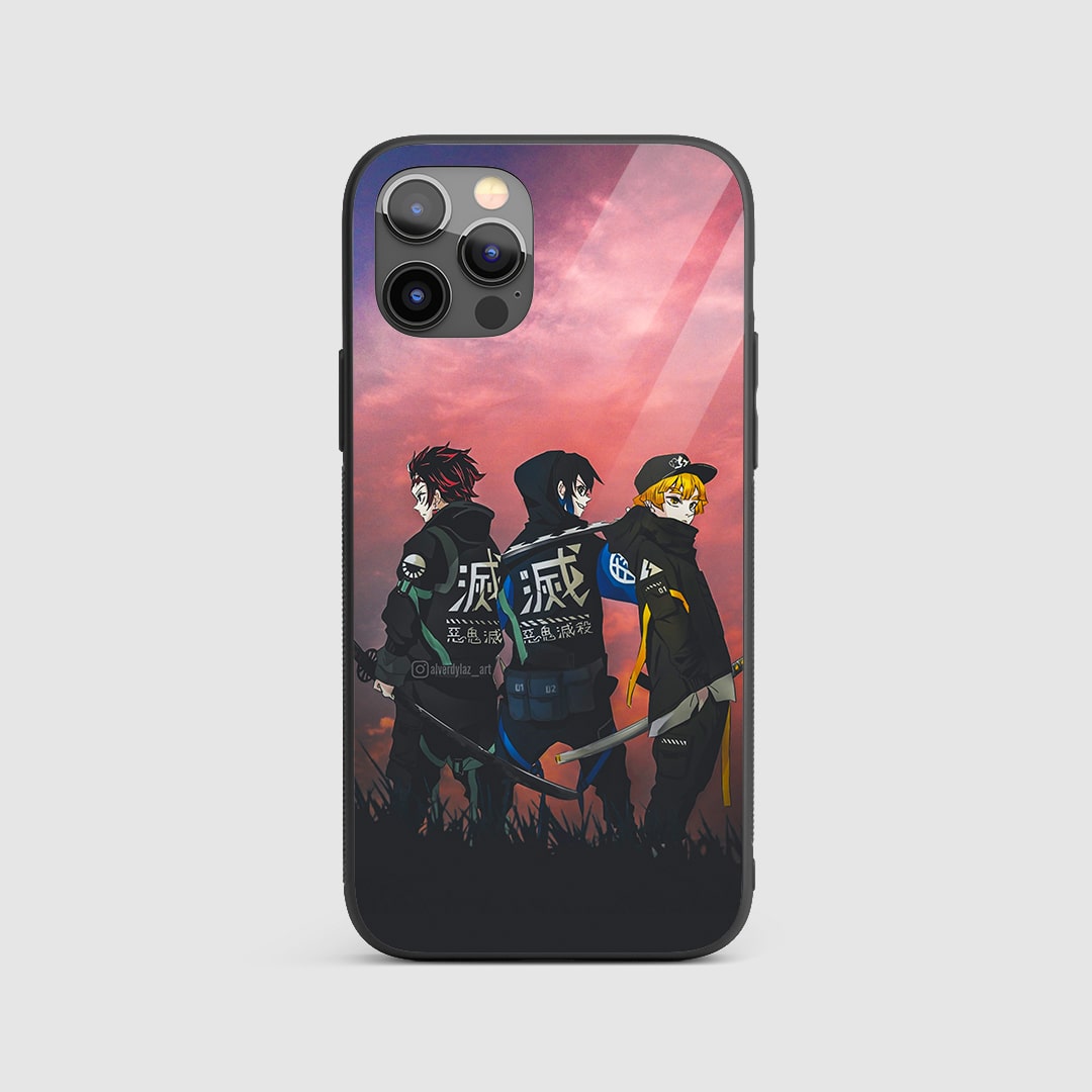 Demon Slayer Aesthetic Silicone Armored Phone Case