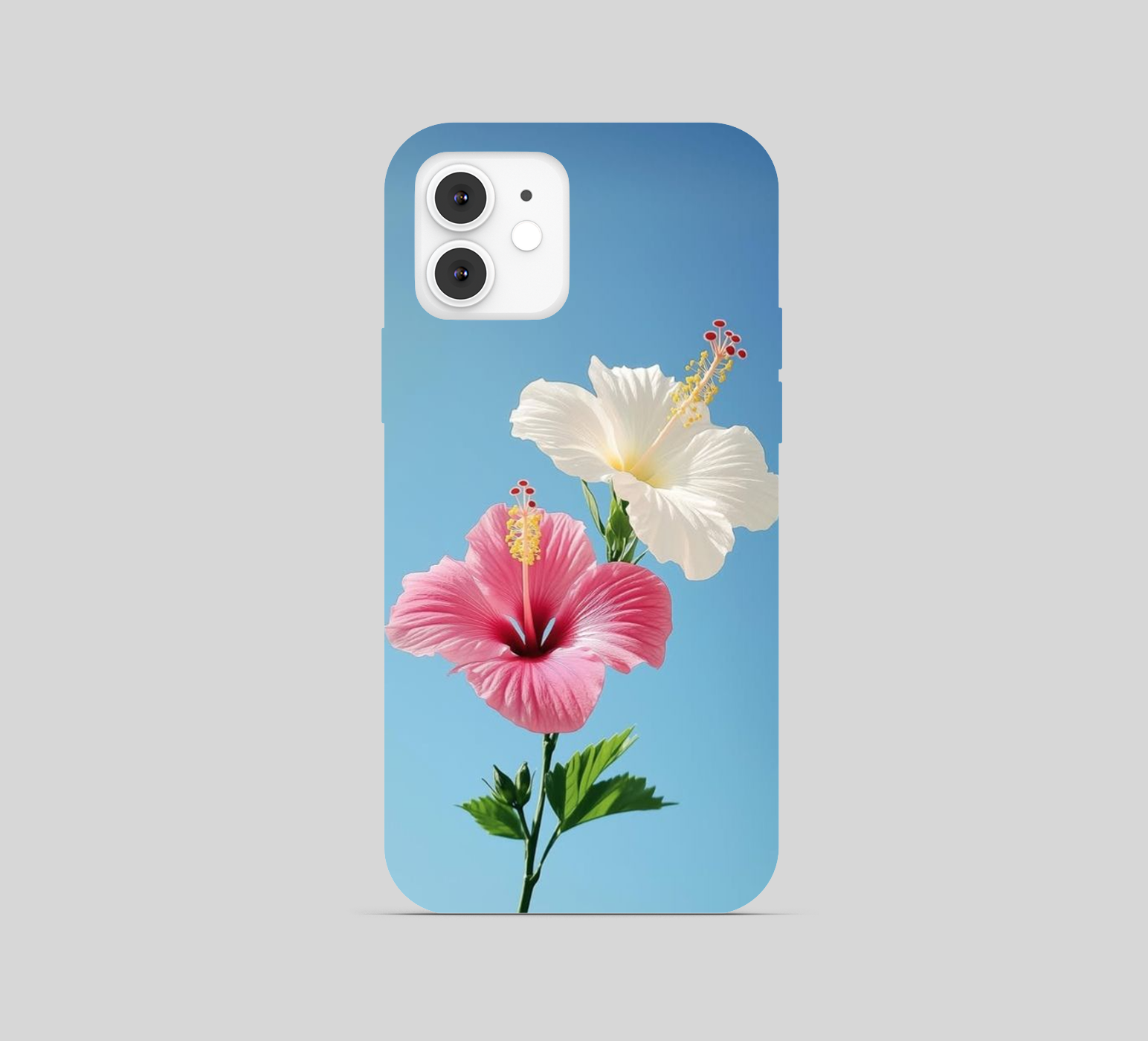 Hibiscus Flower sky Blue Theme Phone Cover