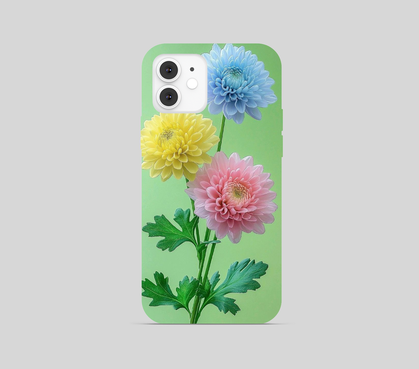 Dhlia Flower Green Theme Phone Cover