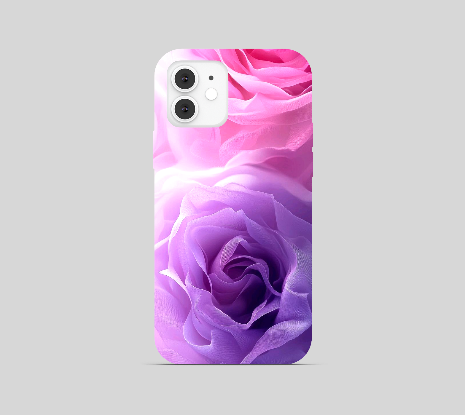 Pink and Blue Rose Flower Theme Phone Cover