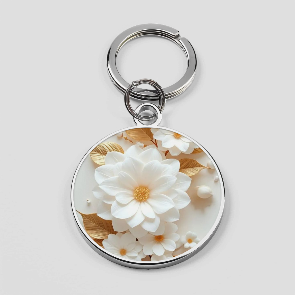 Golden and White Flower Phone Cover