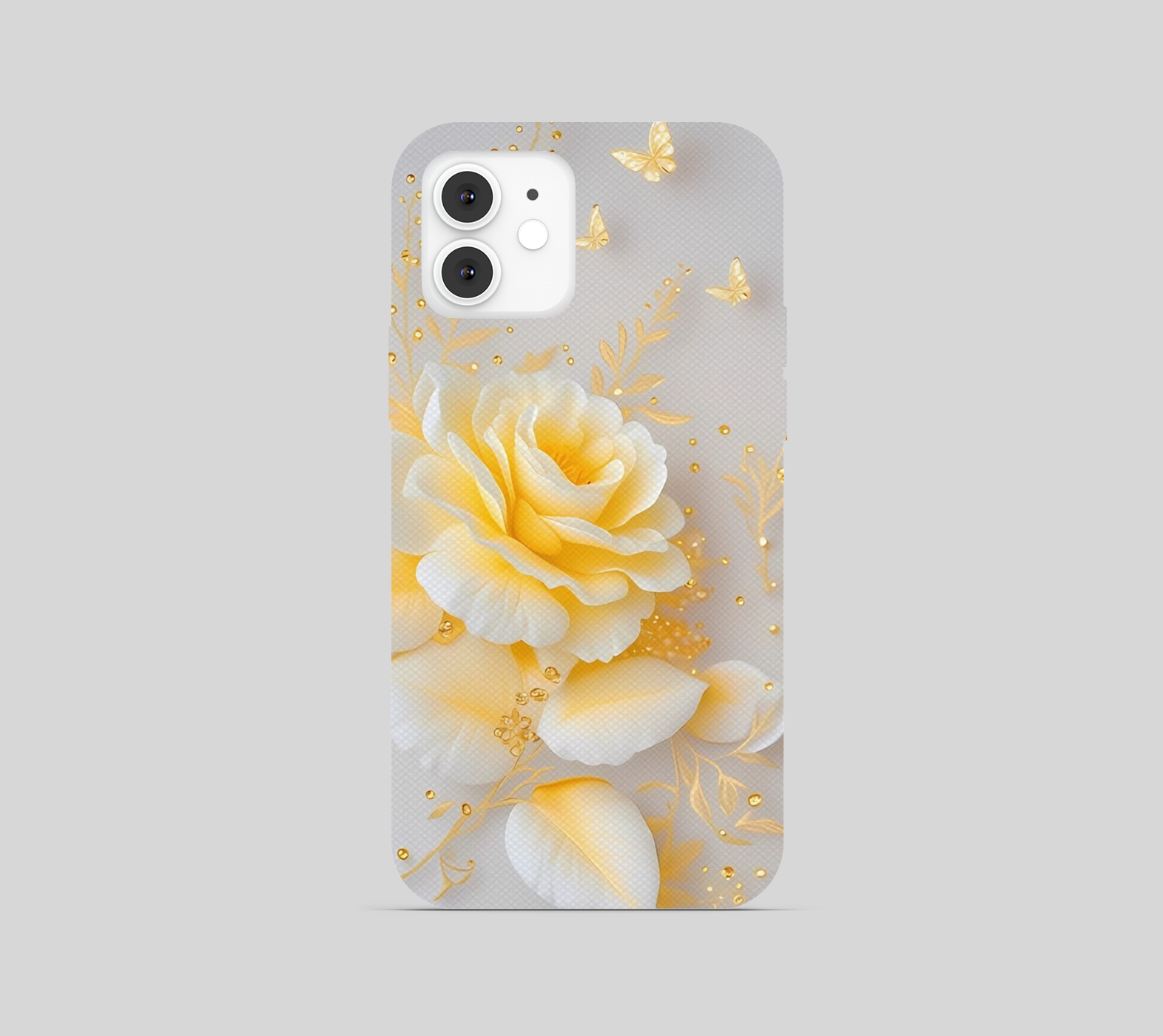 Golden Rose Flower Phone Cover