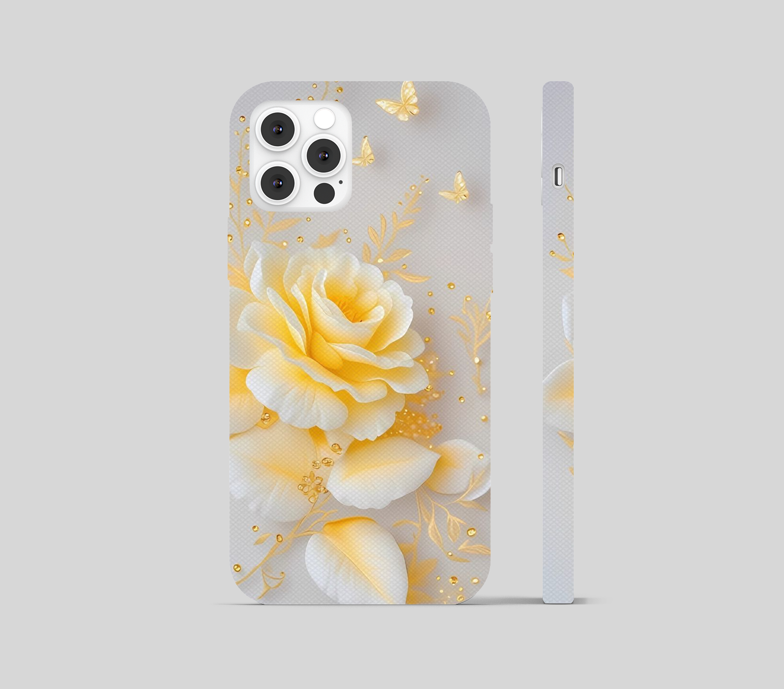Golden Rose Flower Phone Cover