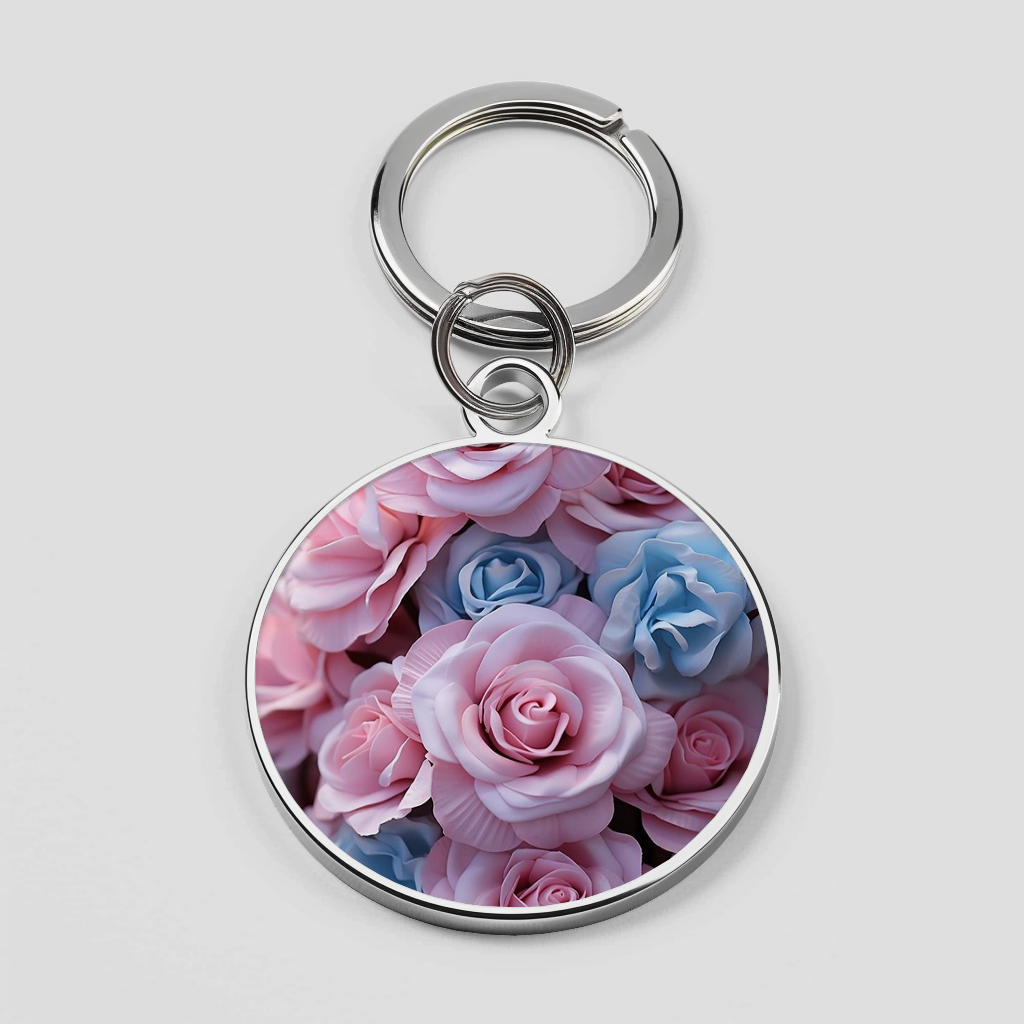Pink and sky blue Rose Flower Phone Cover