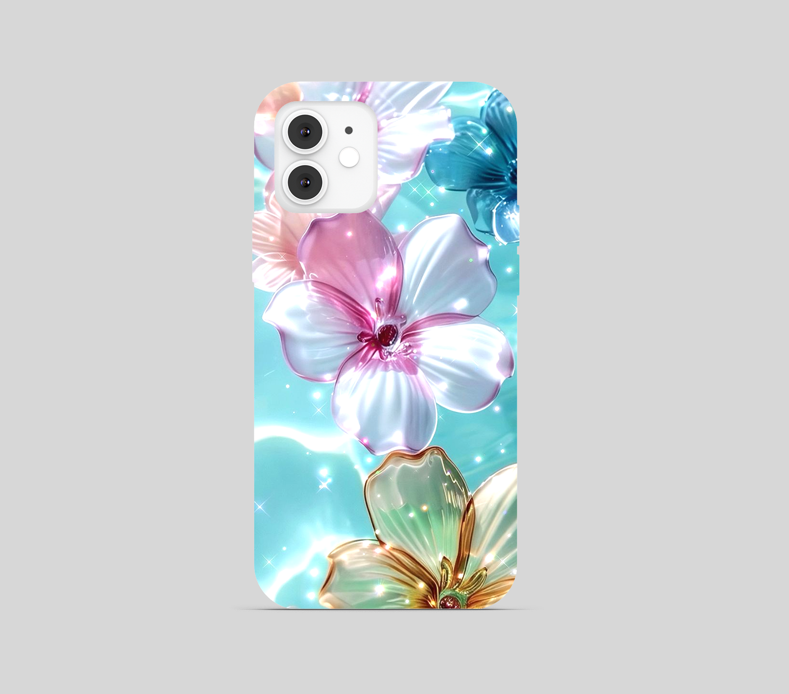 Pink and Golden Flower Phone Cover