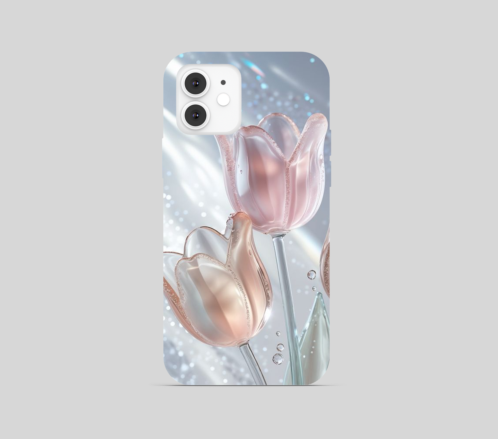 Tulips Water Drops Flower Phone Cover