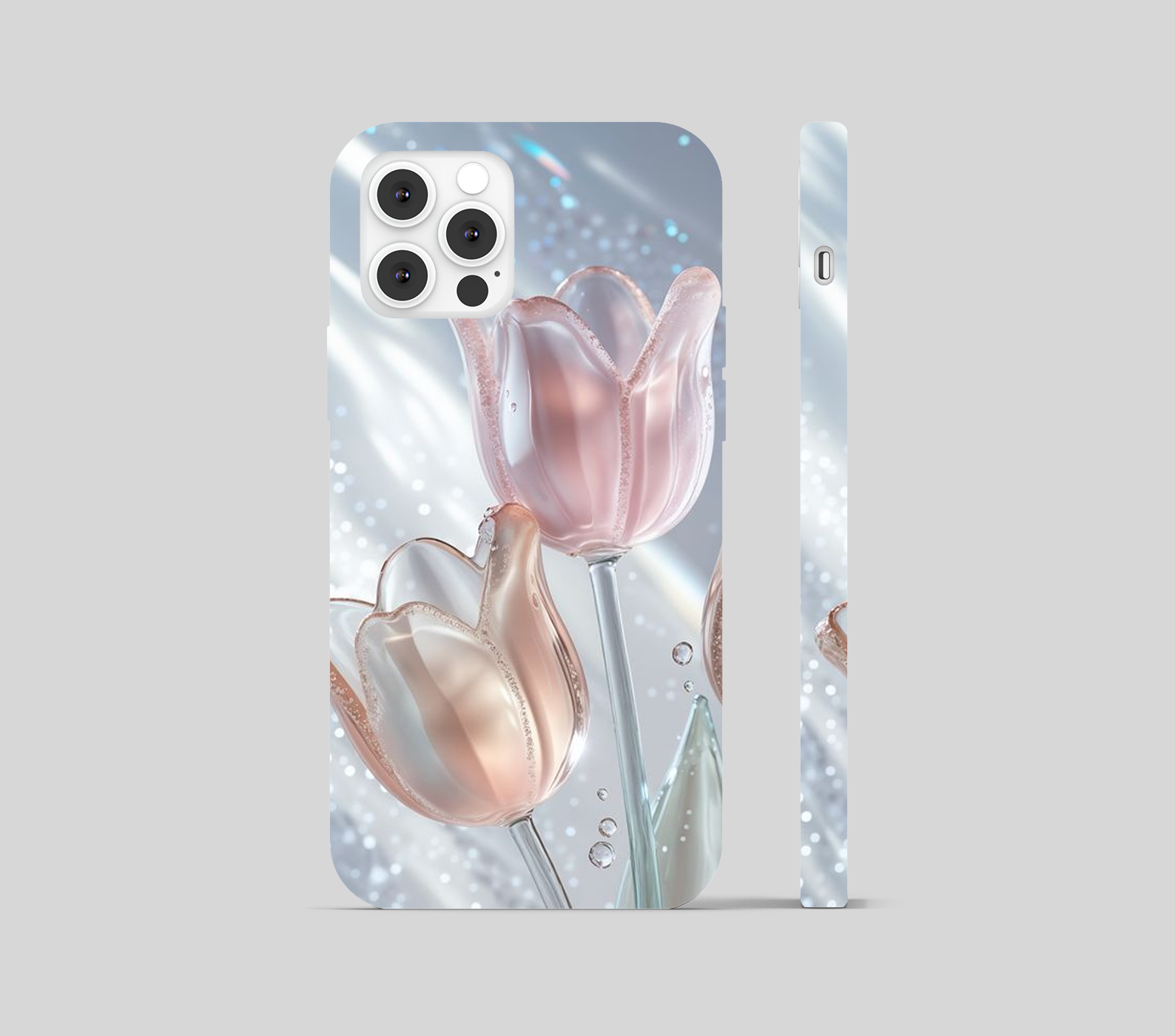 Tulips Water Drops Flower Phone Cover