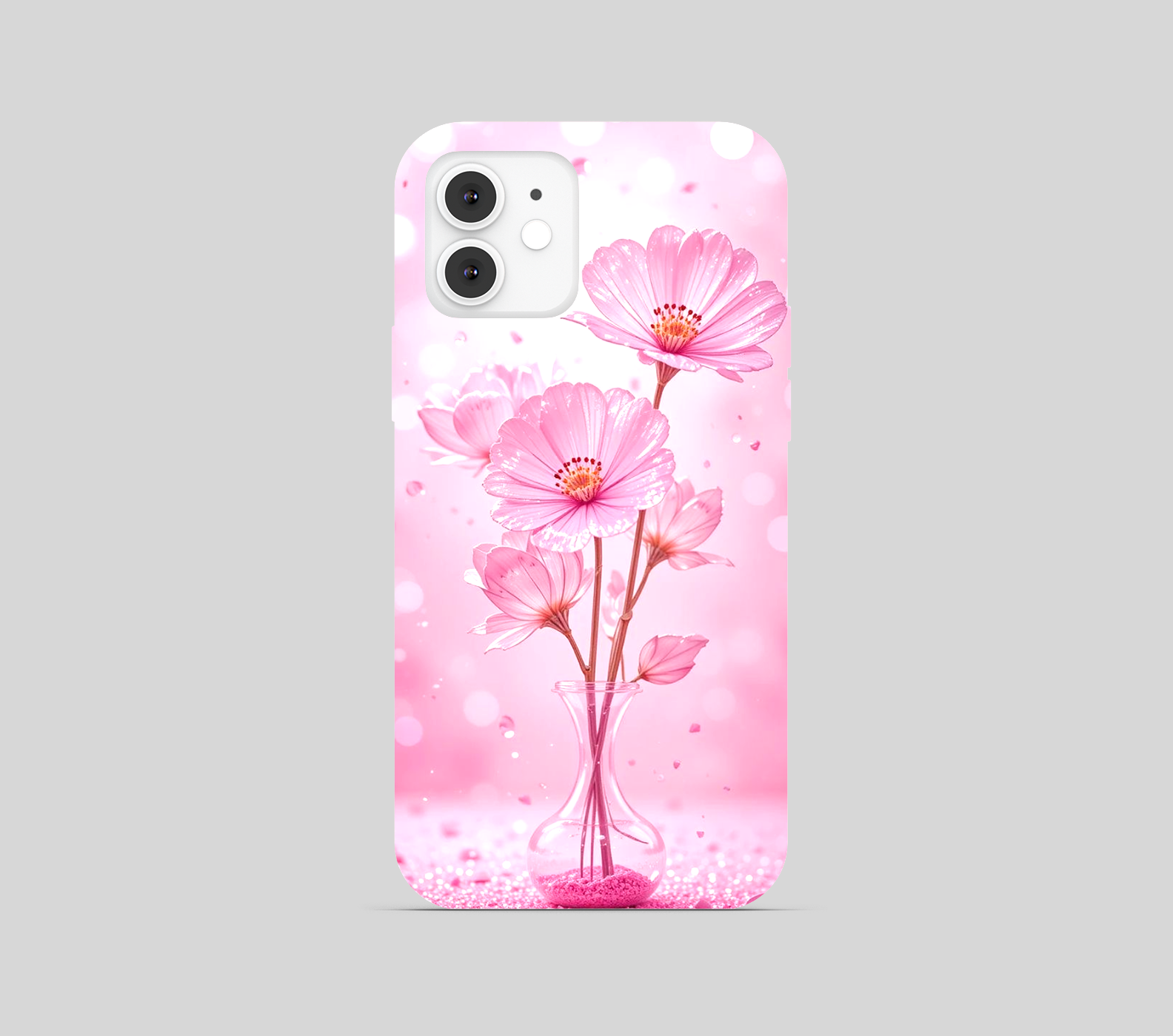 Flower with Pot Pink Theme Phone Cover