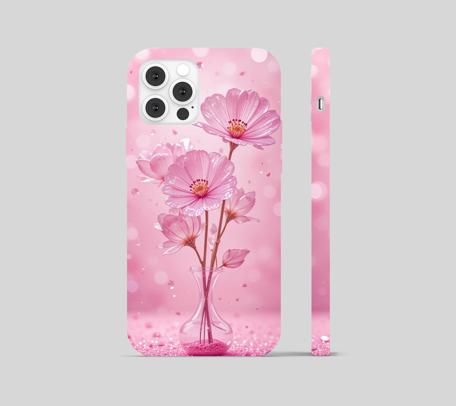 Flower with Pot Pink Theme Phone Cover
