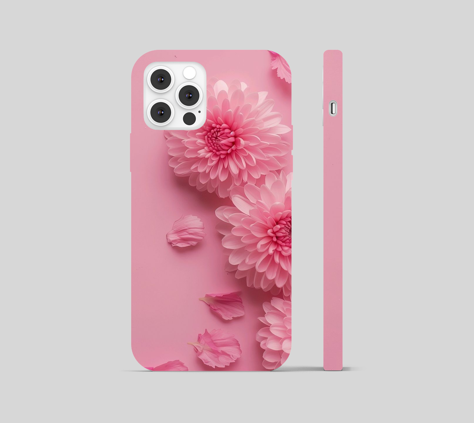 Pink Flower with Pink Theme Phone Cover