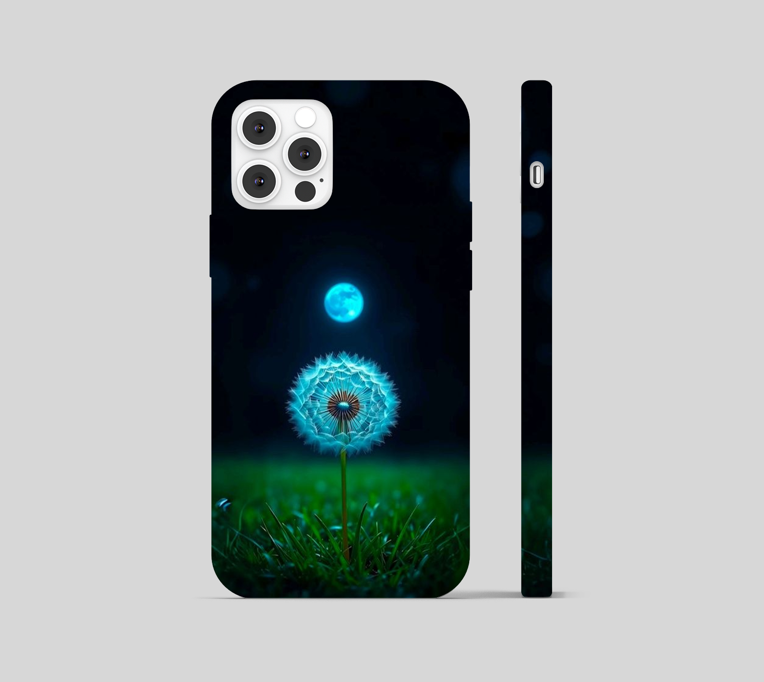 Common Dandelion Flower with moon Phone Cover