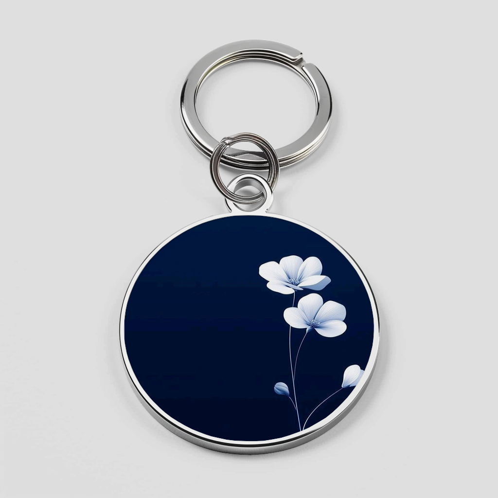 White Flower With Dark Theme Phone Cover