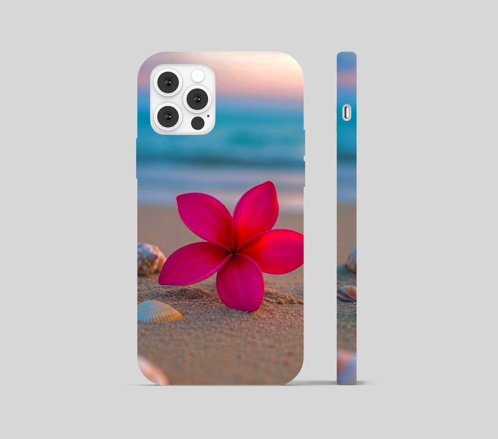 Red Frangipani Flower Phone Cover