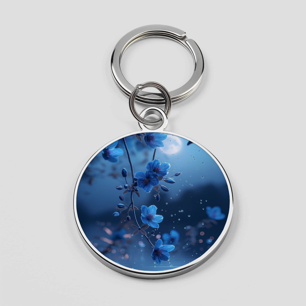 Flower with moon and water drops Phone Cover