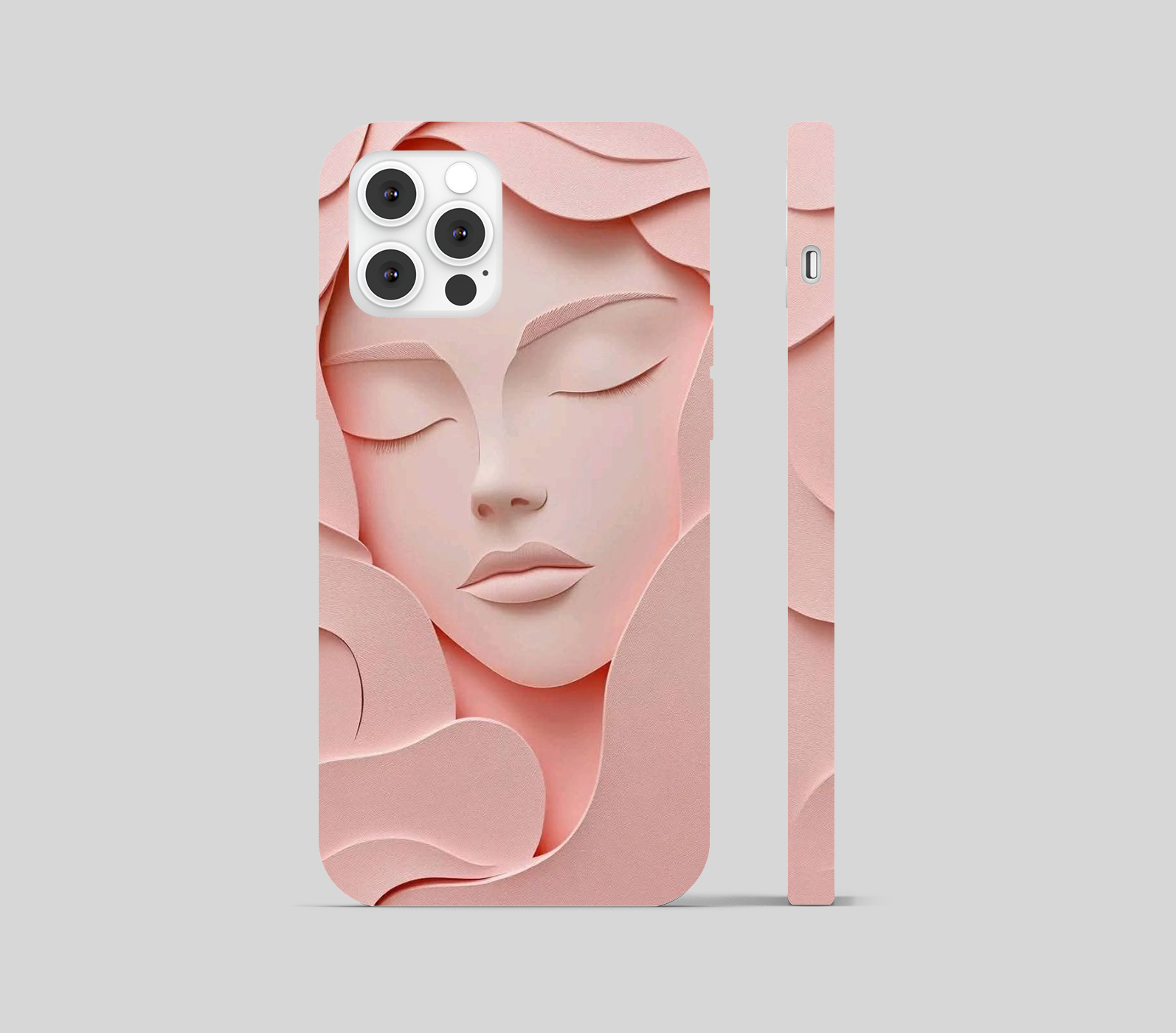 Cute Girl Painting Pink Theme Phone Cover