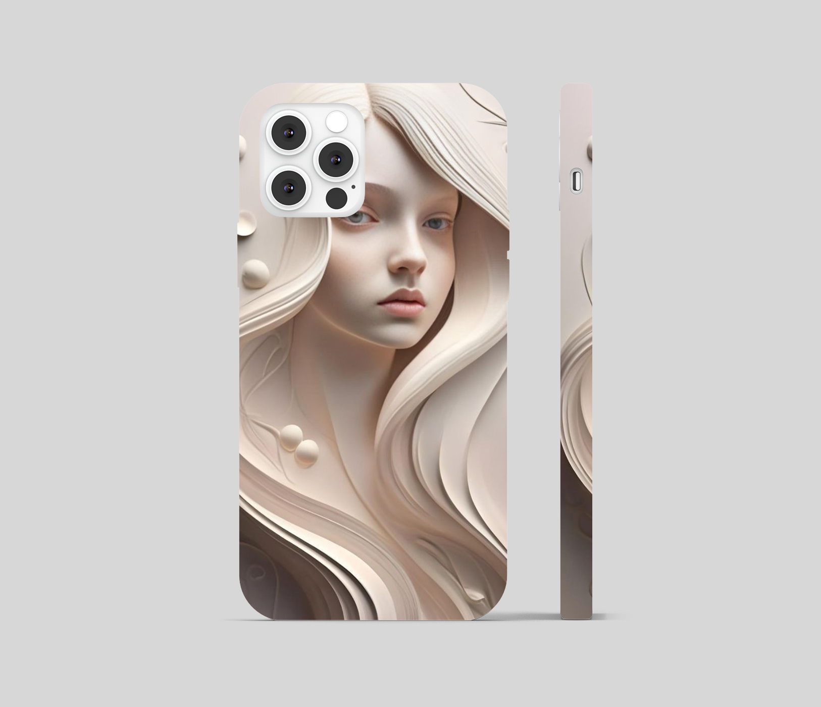 Cute Girl Painting Theme Phone Cover