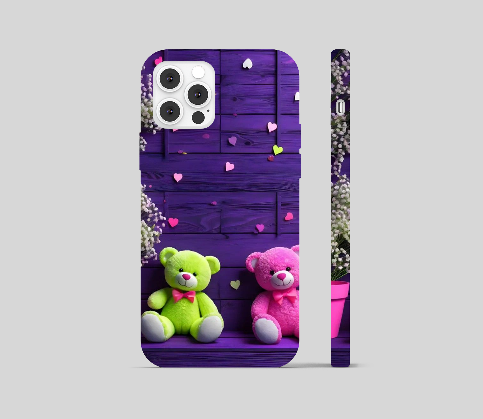 Cute Teddy Theme Phone Cover