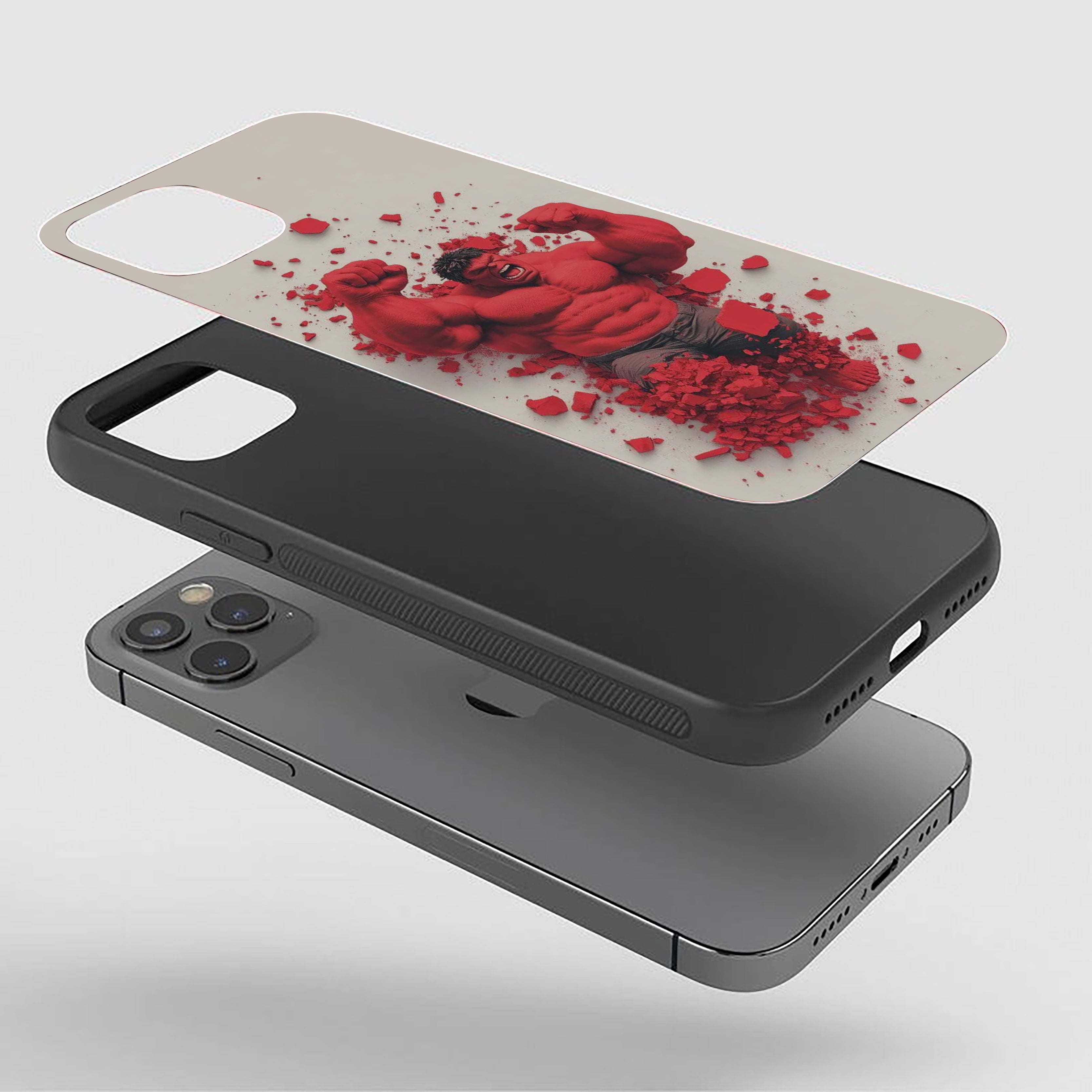 Hulk Smash Through Silicone Armored Phone Case