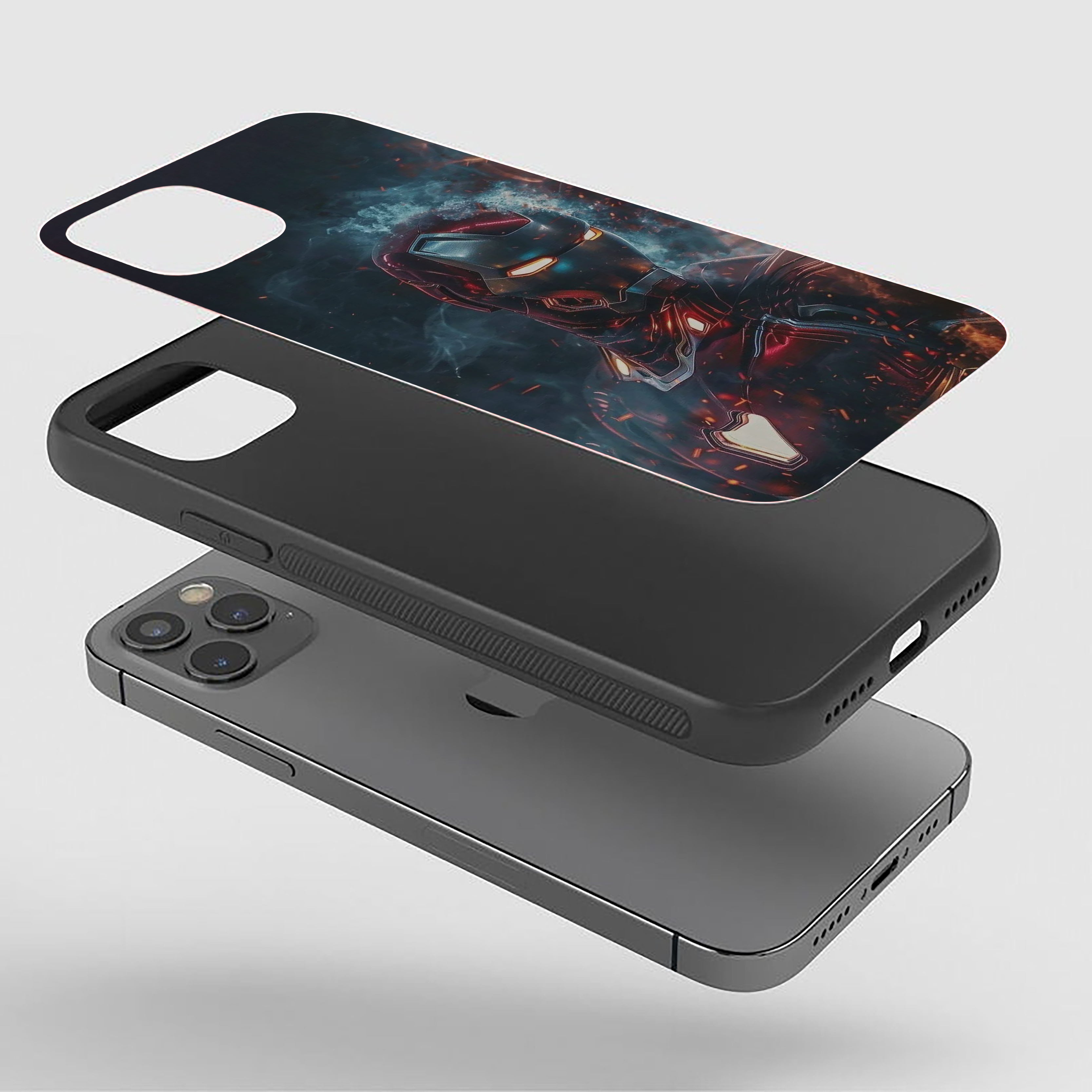 Iron Grid Iron Man Silicone Armored Phone Case