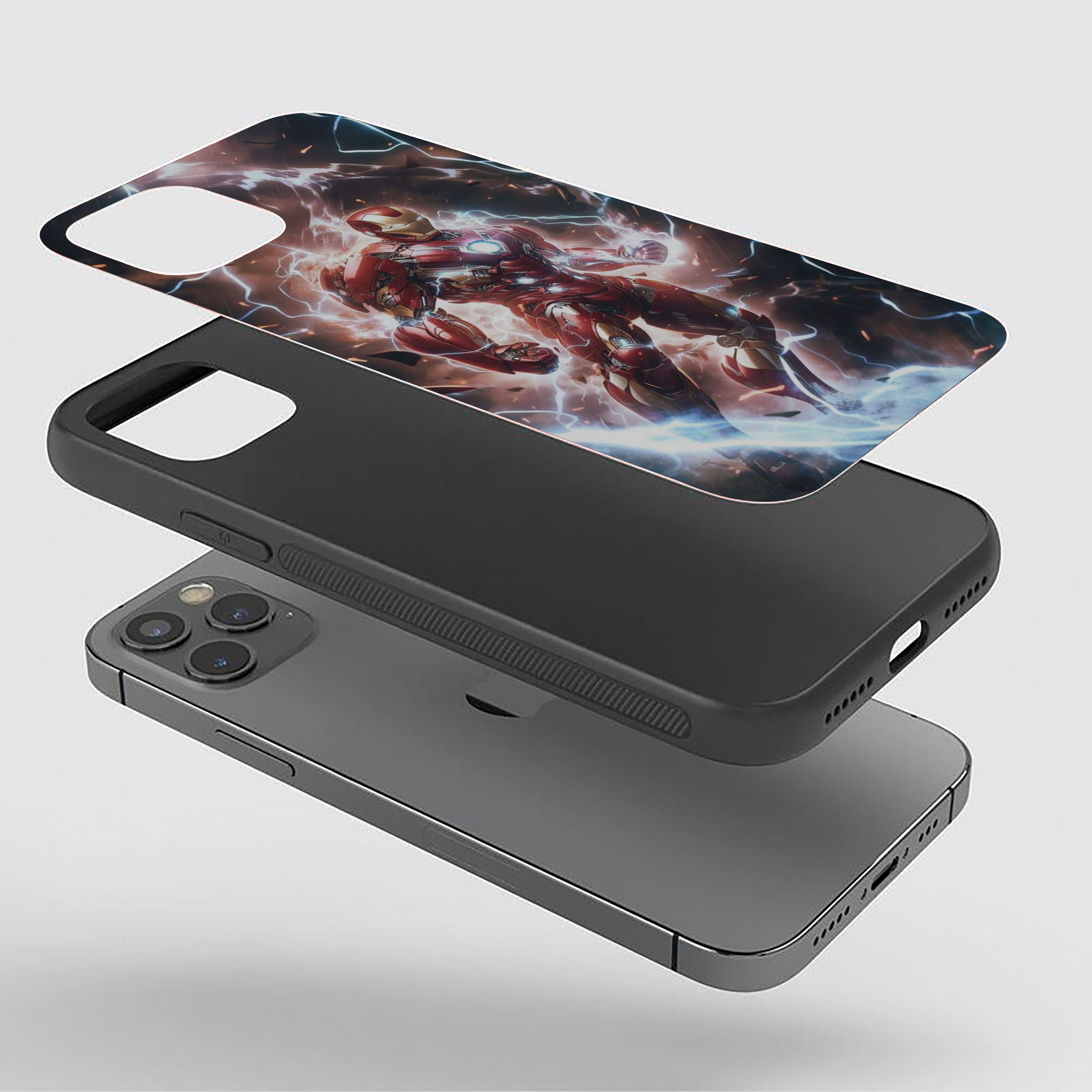 Retro Reactor Iron Man Silicone Armored Phone Case